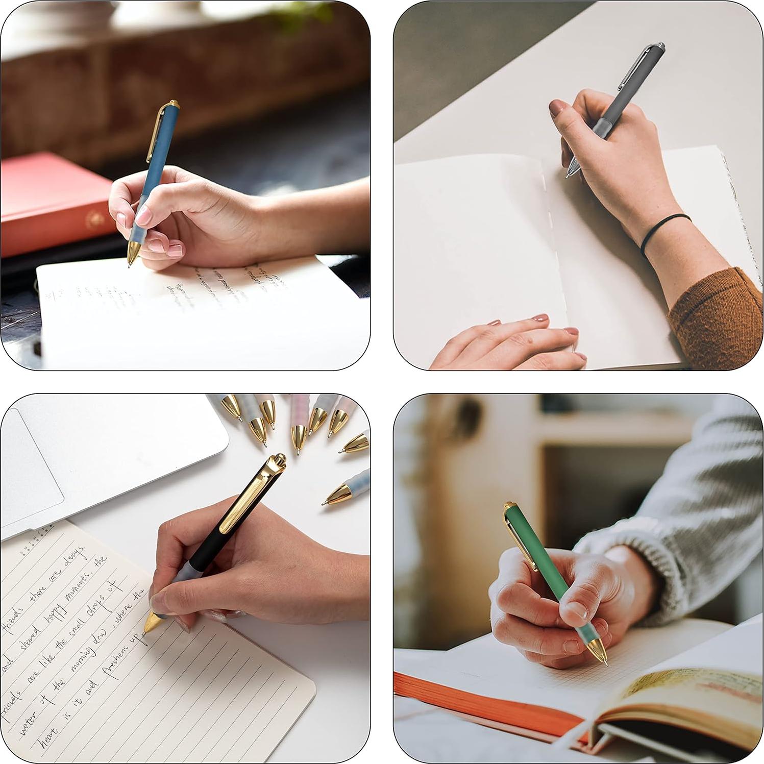 Bolígrafos Retráctiles Linbsunne 1mm Punta Media Negra - 18 Unidades