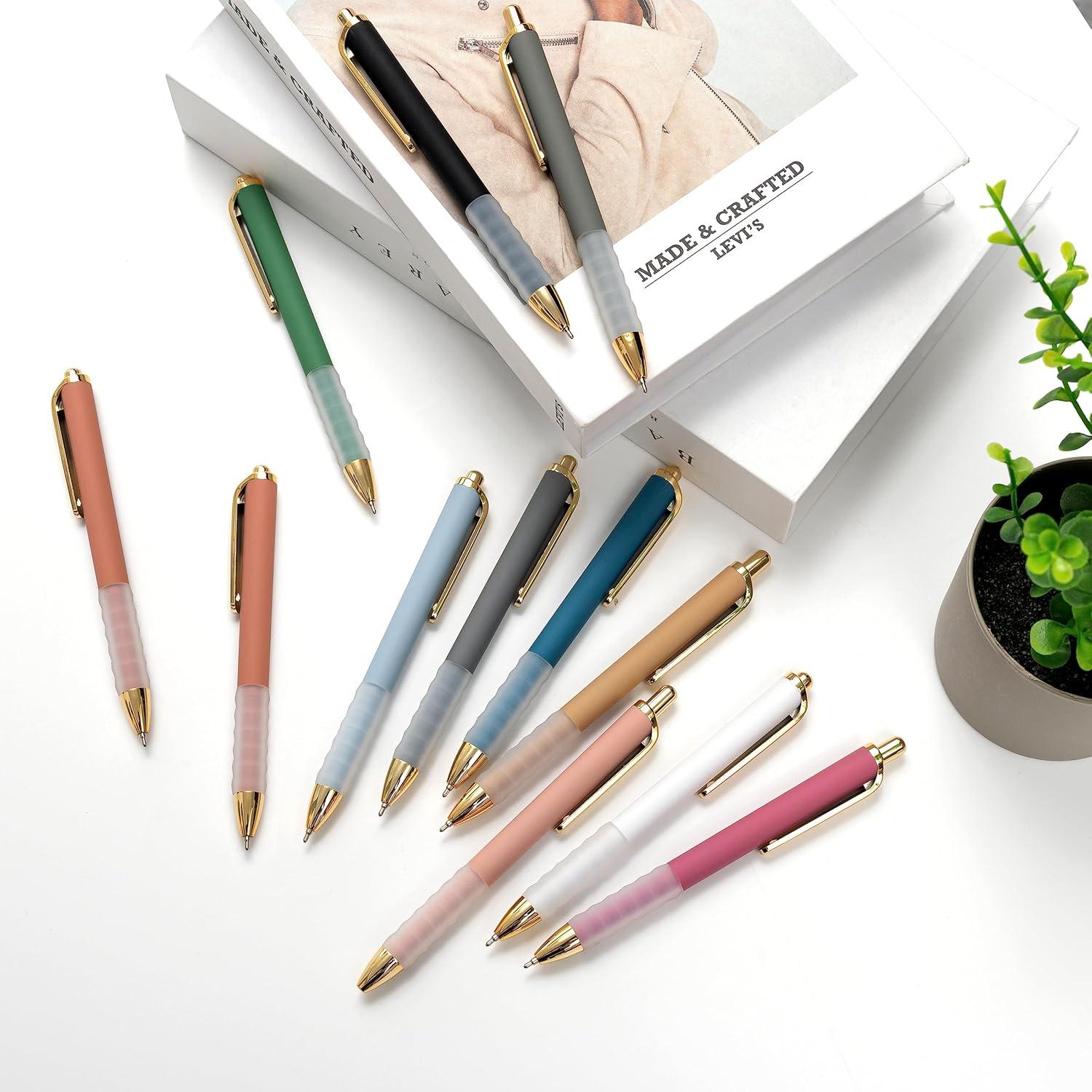 Bolígrafos Retráctiles Linbsunne 1mm Punta Media Negra - 18 Unidades