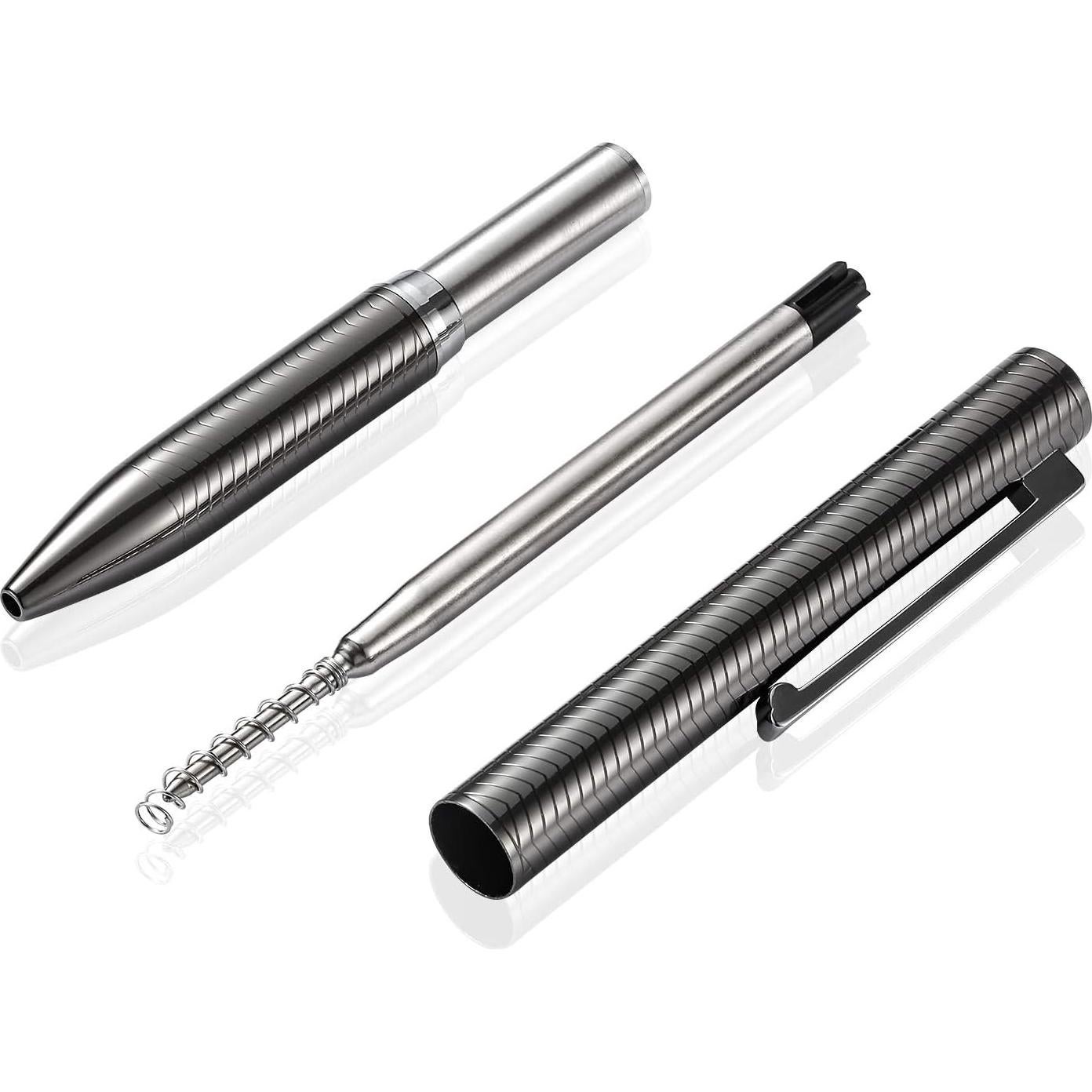 Bolígrafo Retráctil de Acero Inoxidable Nekigoen B2 Gris Oscuro