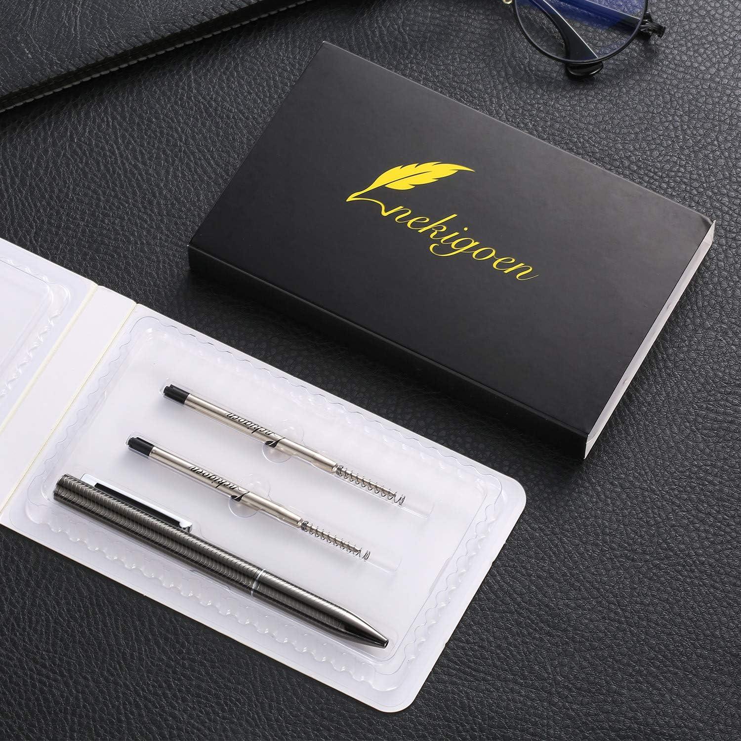 Bolígrafo Retráctil de Acero Inoxidable Nekigoen B2 Gris Oscuro