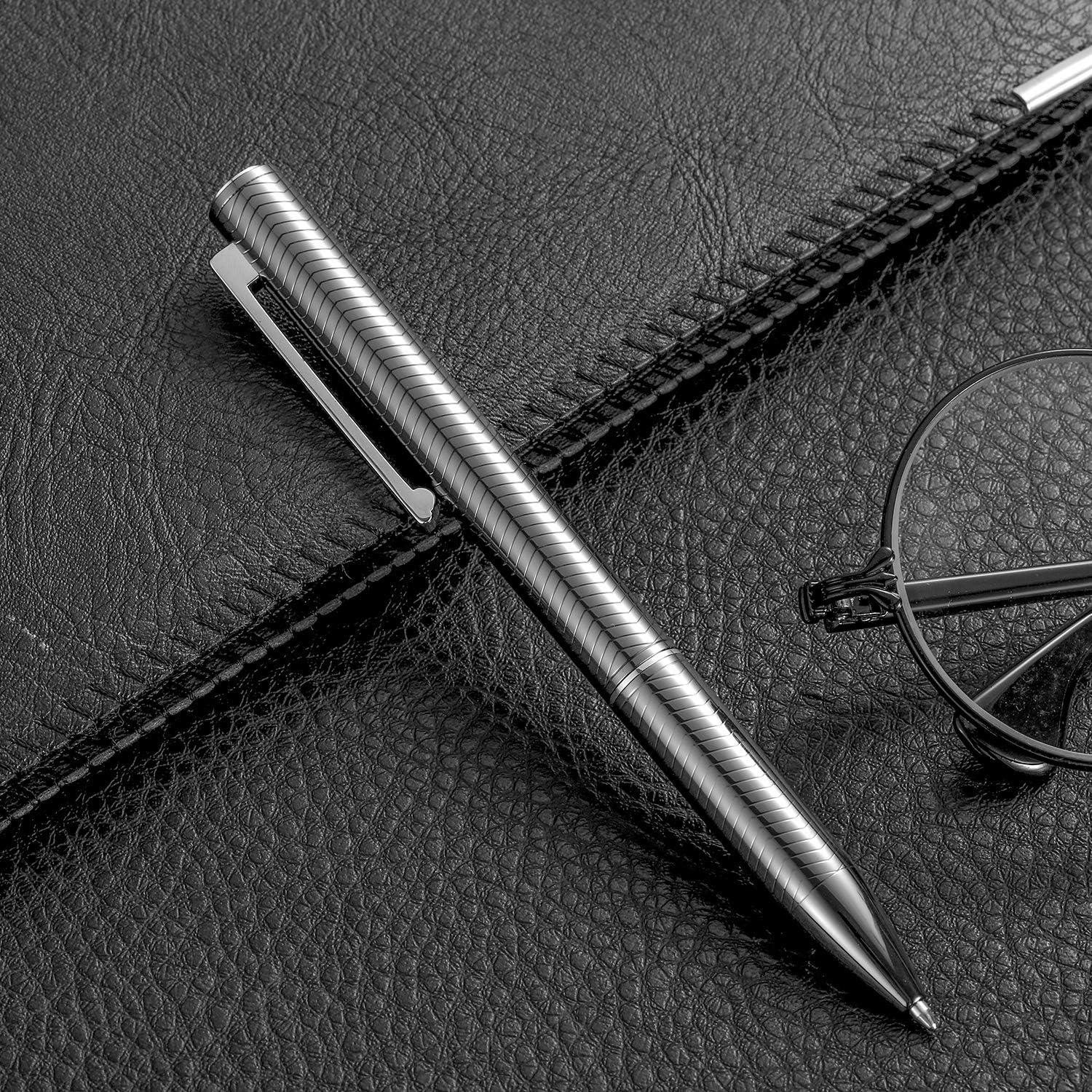 Bolígrafo Retráctil de Acero Inoxidable Nekigoen B2 Gris Oscuro