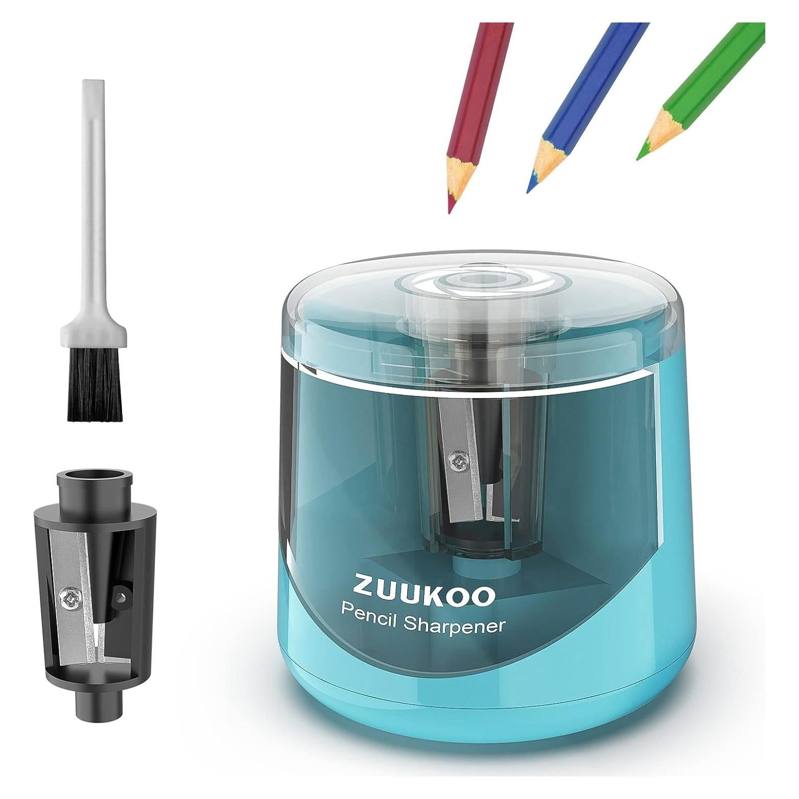 Sacapuntas Eléctrico Zuukoo Azul, Automático y Manual, Portátil