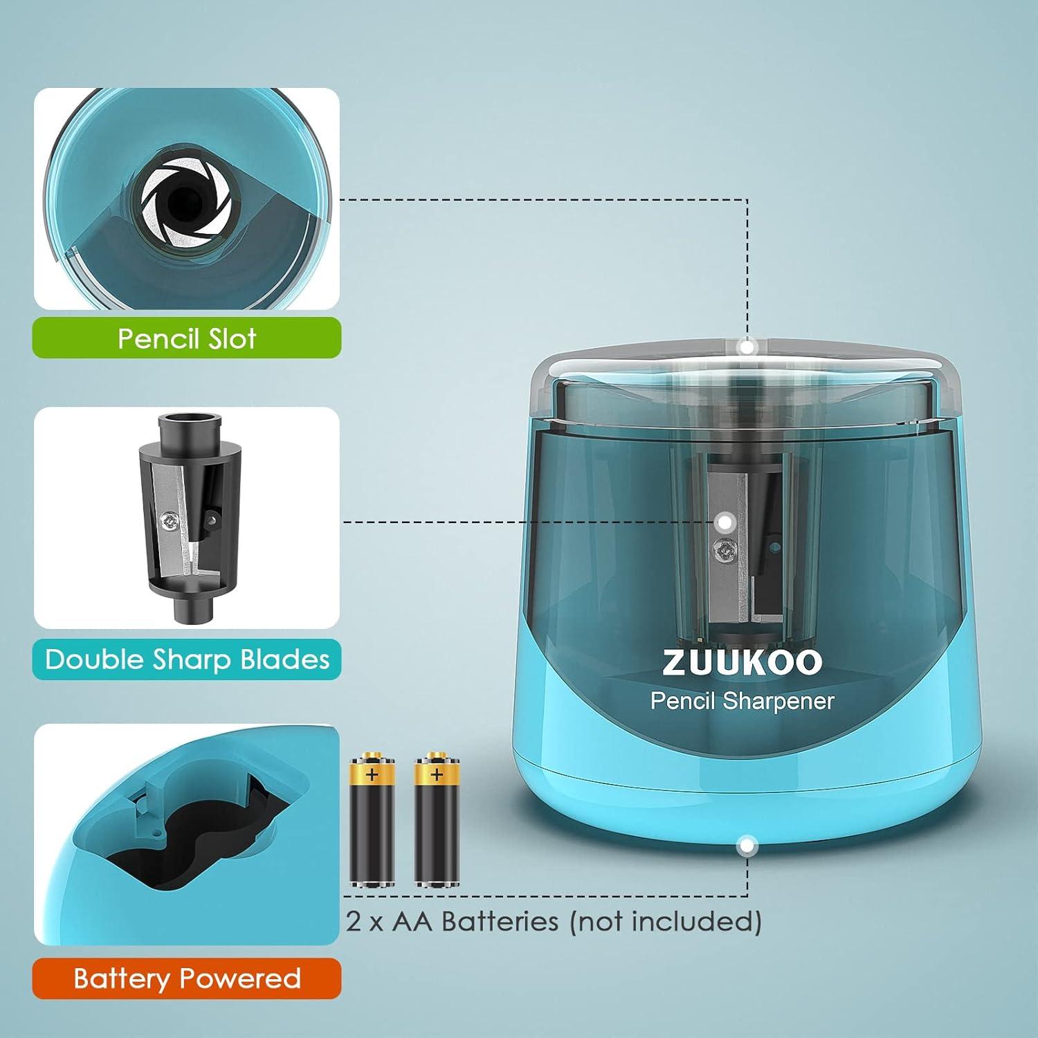 Sacapuntas Eléctrico Zuukoo Azul, Automático y Manual, Portátil