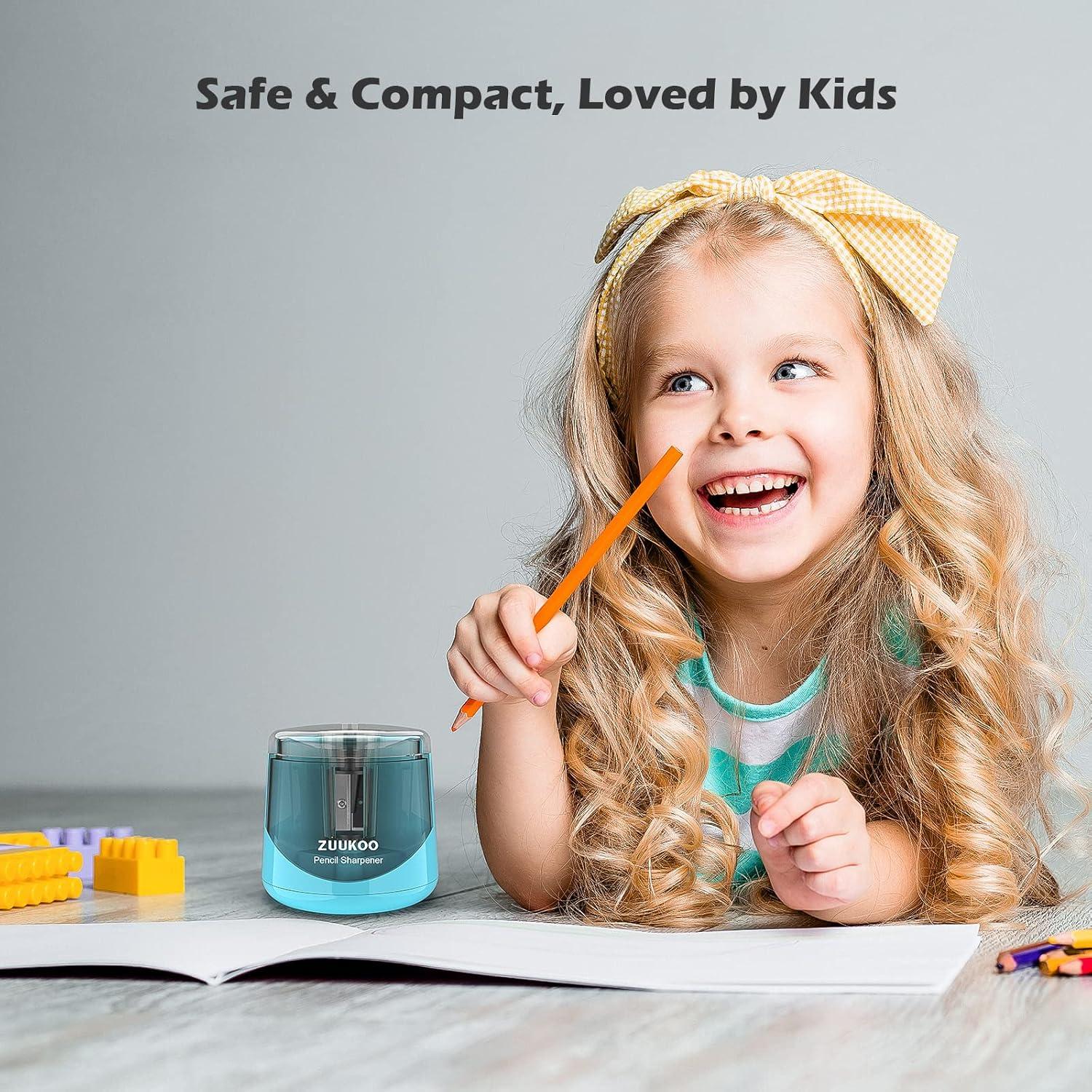 Sacapuntas Eléctrico Zuukoo Azul, Automático y Manual, Portátil