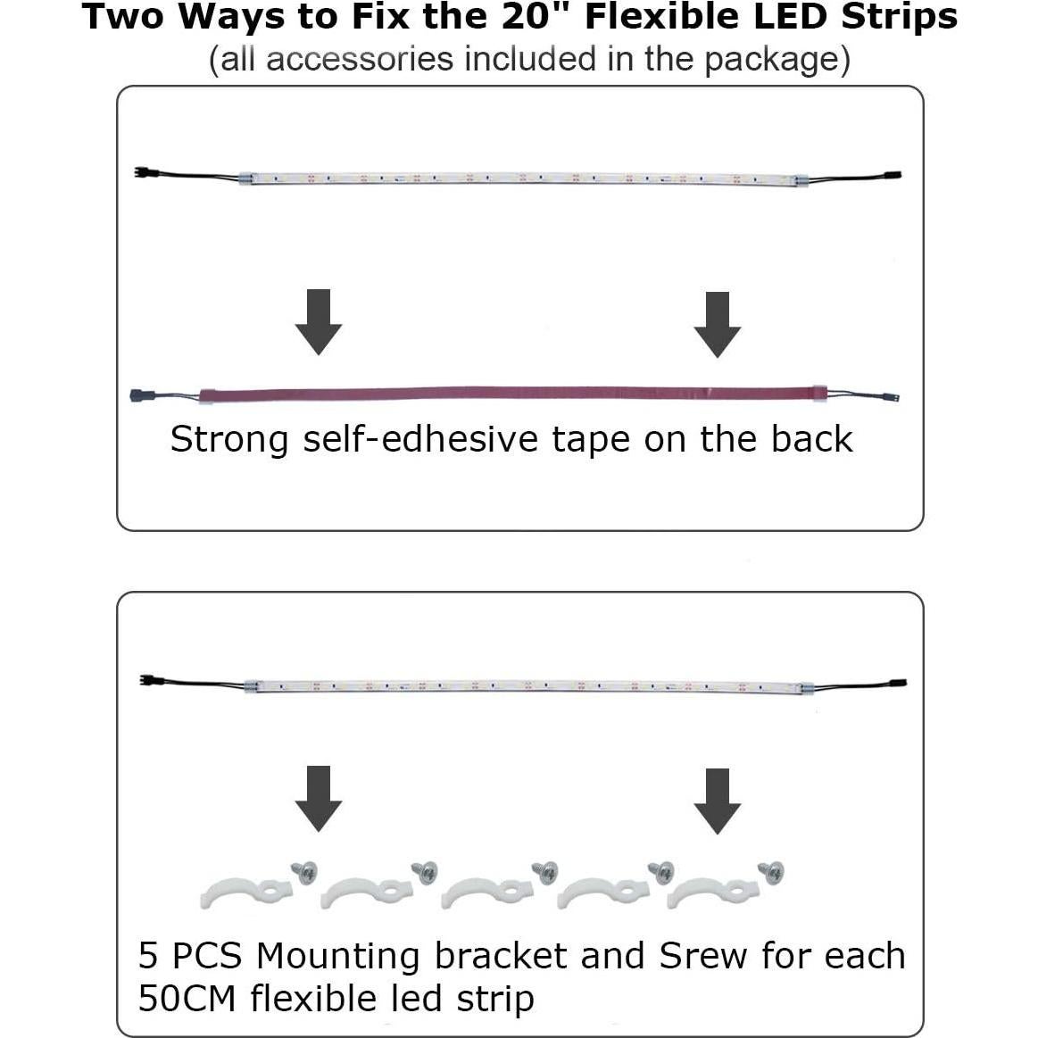 Kit de Iluminación Bajo Gabinete Litever 6 Tiras LED 50 cm 24W