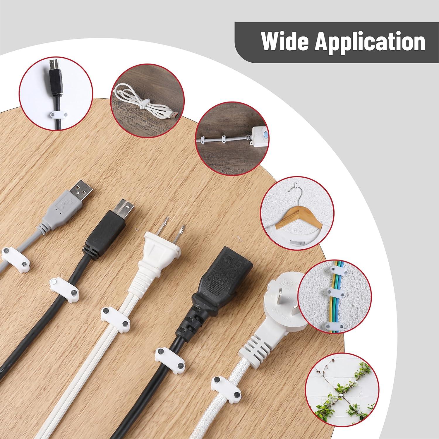 Clips de Cable Bates 200 pcs 12mm Blanco para Pared