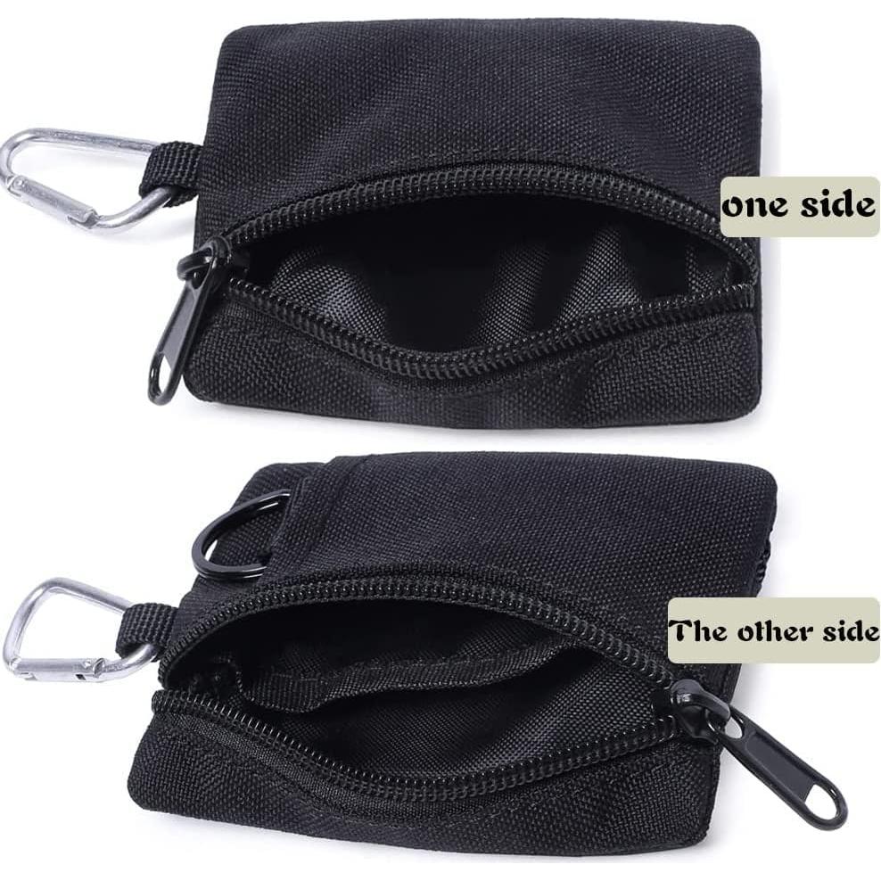 Paquete de 2 Bolsas Tácticas Mini LZBMIEF Nylon Negro