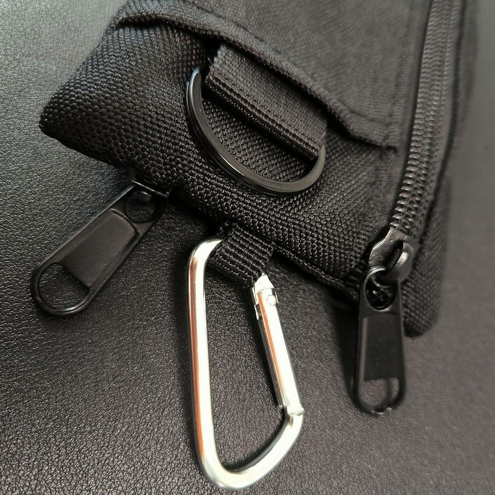 Paquete de 2 Bolsas Tácticas Mini LZBMIEF Nylon Negro