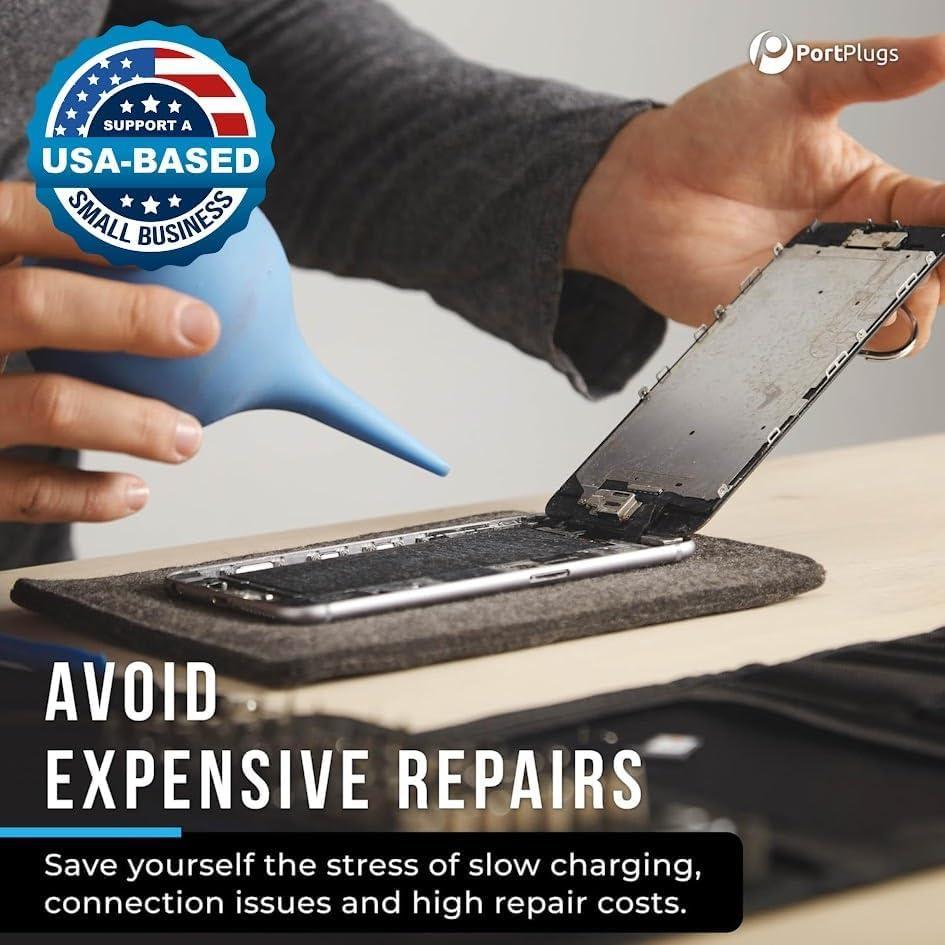 Tapones Antipolvo USB-C PortPlugs - 10 Pares Negros