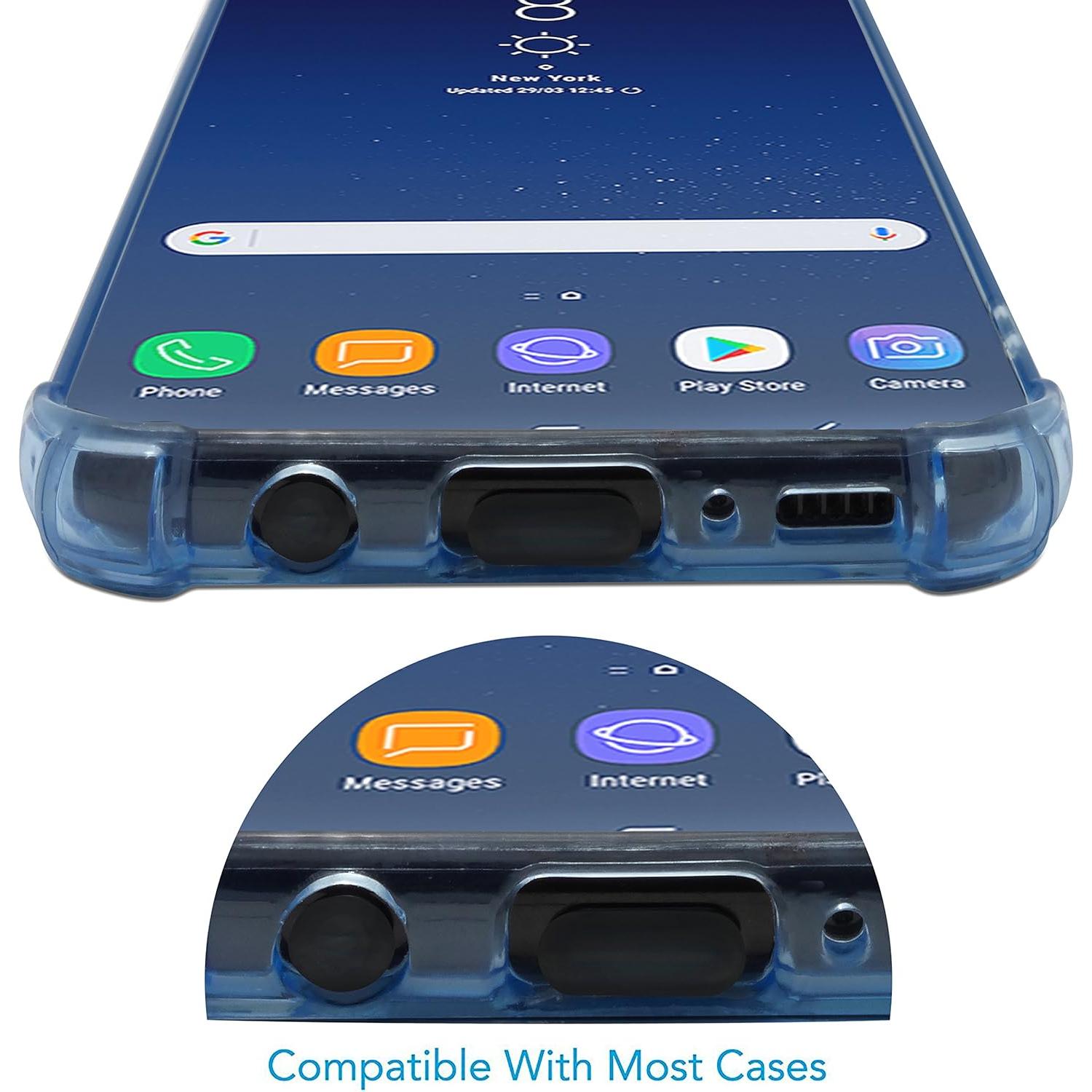 Tapones Antipolvo USB-C PortPlugs - 10 Pares Negros