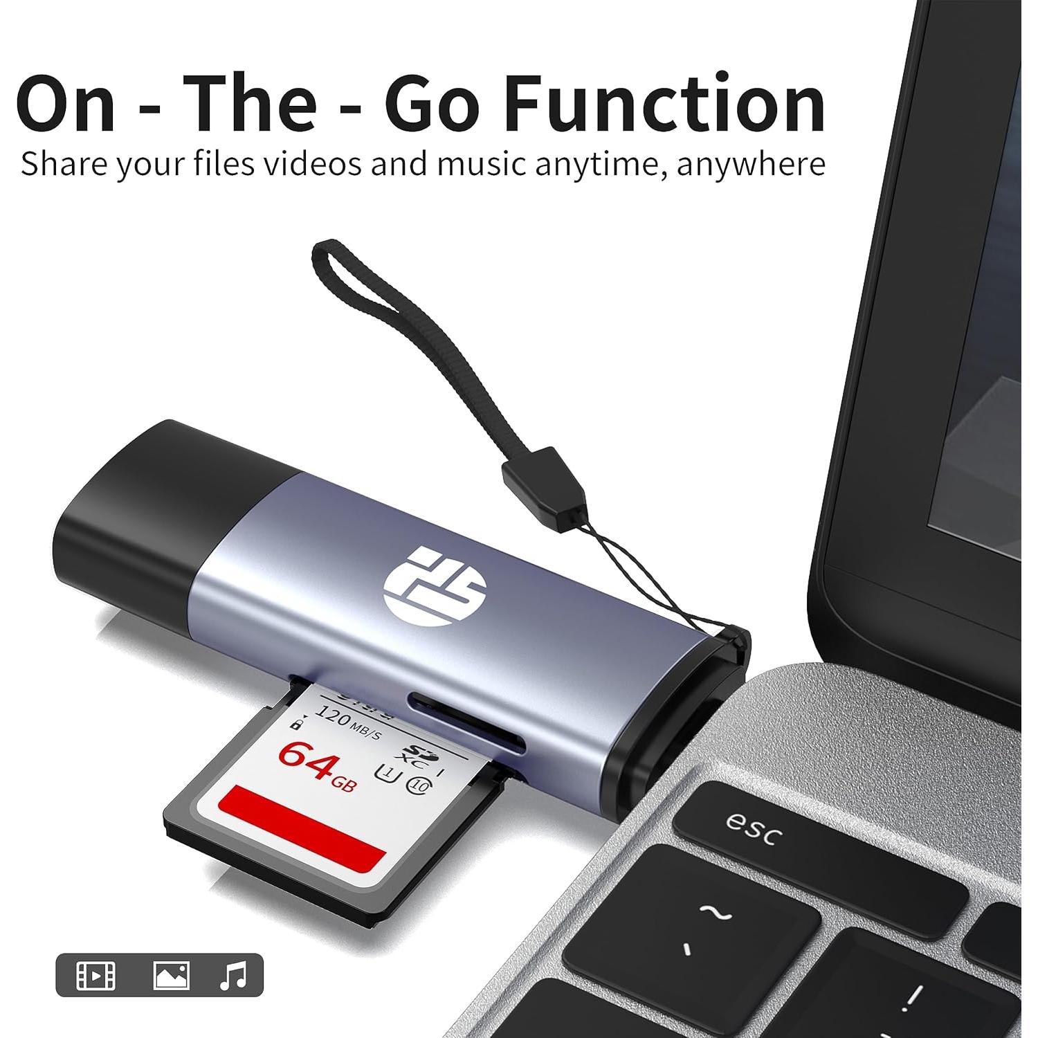 Lector de Tarjetas SD 2 en 1 YUANSHAN USB C 2.0 OTG