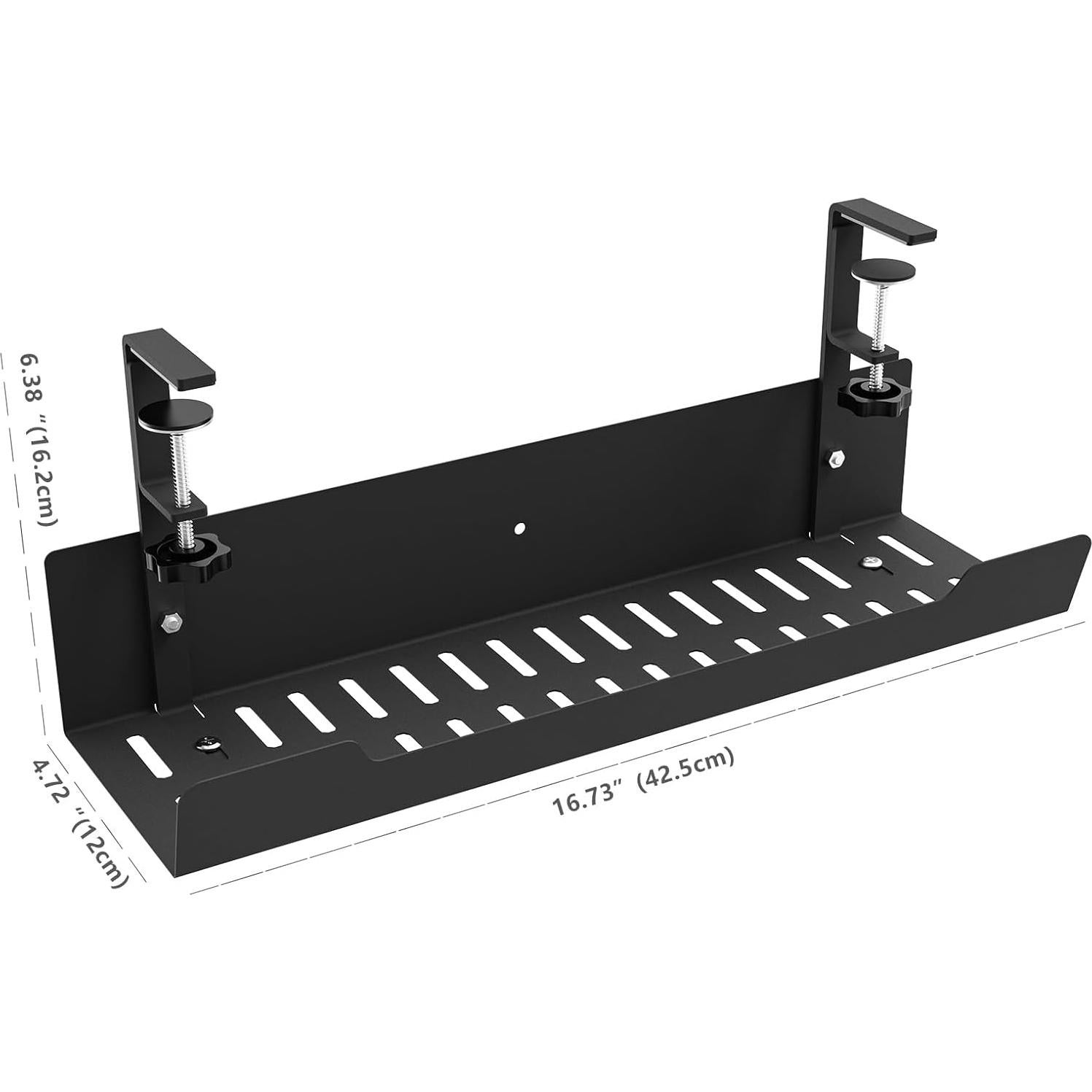 Bandeja de Gestión de Cables Vidor 43 cm Acero Negro 2 Pcs