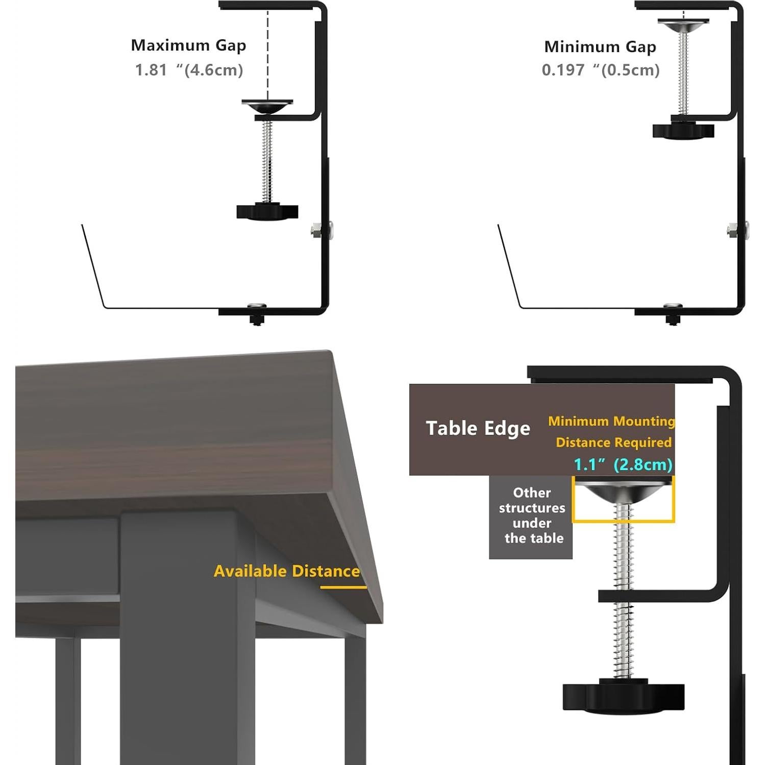 Bandeja de Gestión de Cables Vidor 43 cm Acero Negro 2 Pcs