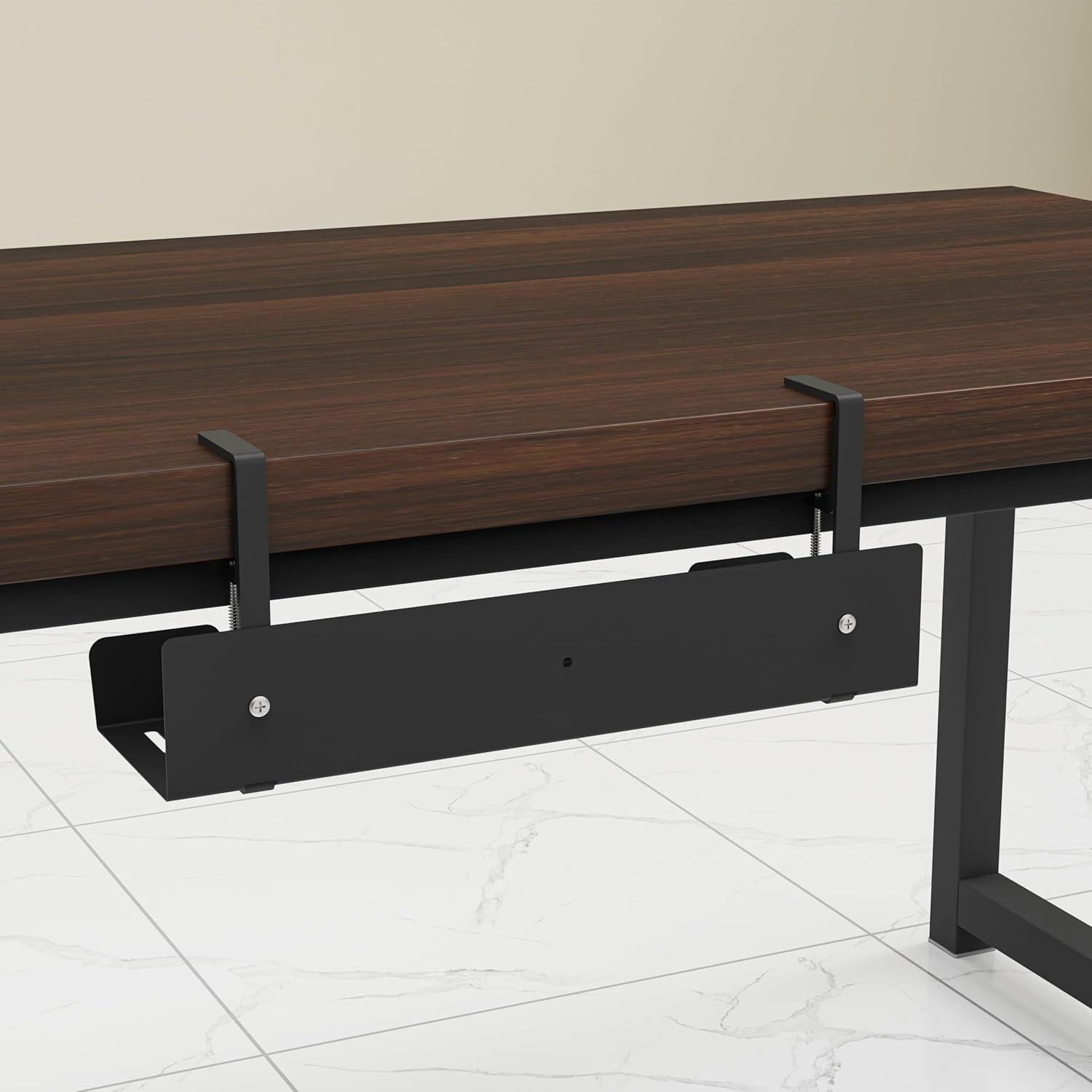 Bandeja de Gestión de Cables Vidor 43 cm Acero Negro 2 Pcs