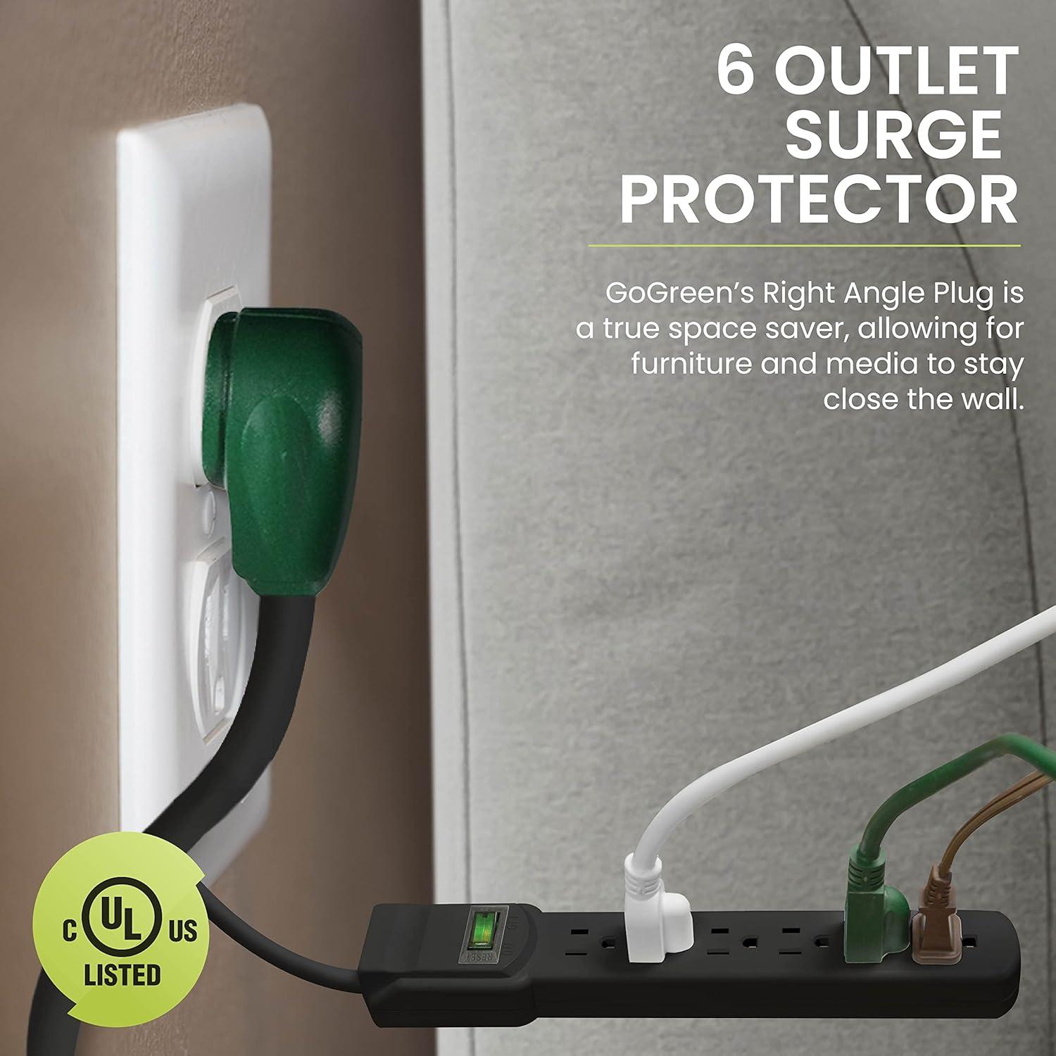 Protector contra Sobretensiones GoGreen Power GG-16106MSBK 6 Salidas