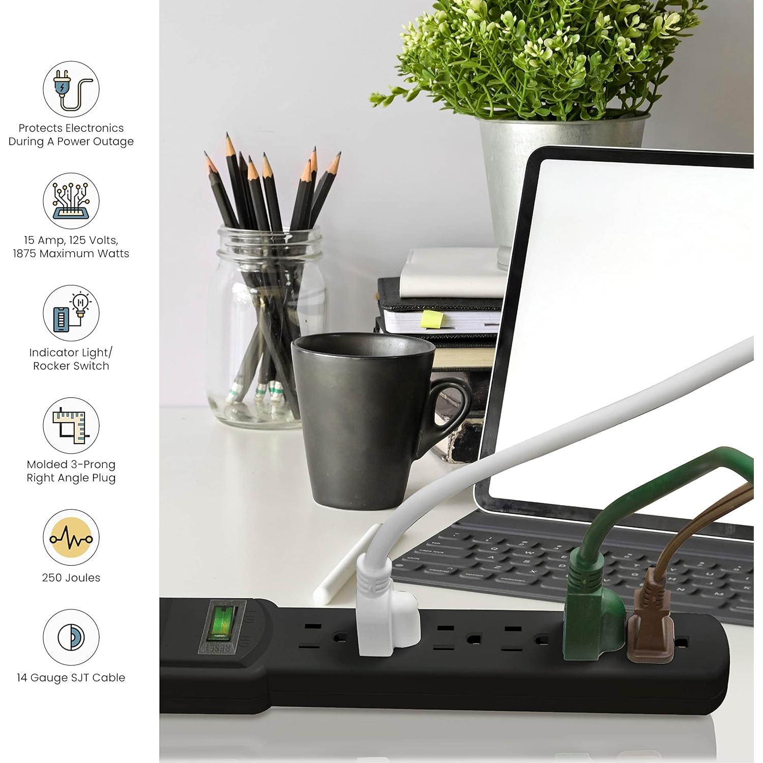 Protector contra Sobretensiones GoGreen Power GG-16106MSBK 6 Salidas