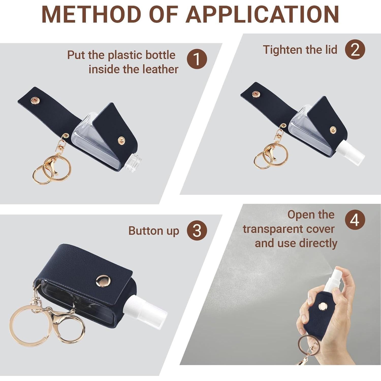 Botella de Spray de Alcohol WUMUZAI 30 ml Mini 6 Colores