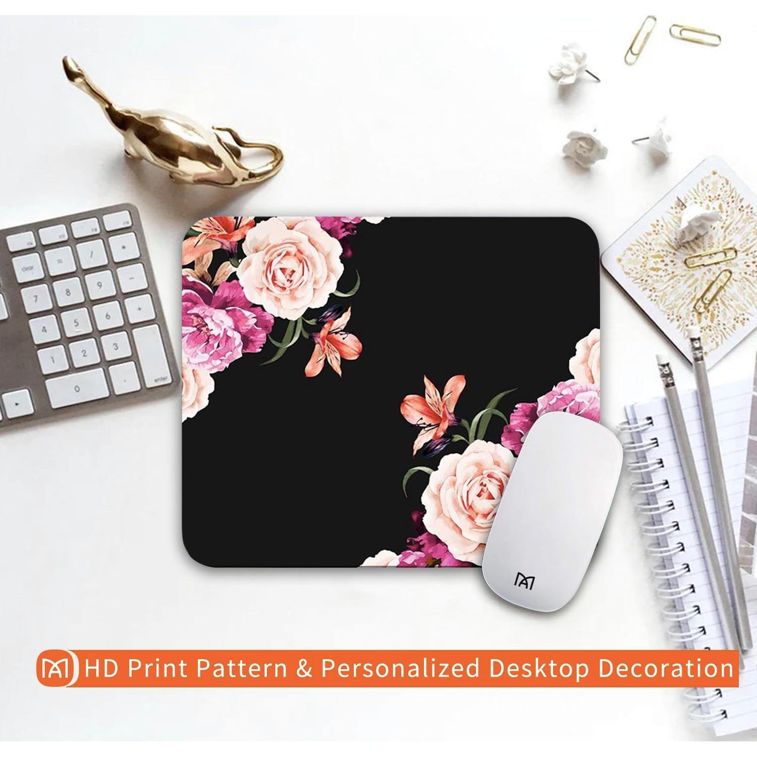 Alfombrilla de Ratón Armanza Flora de Peonía 240x200mm Antideslizante