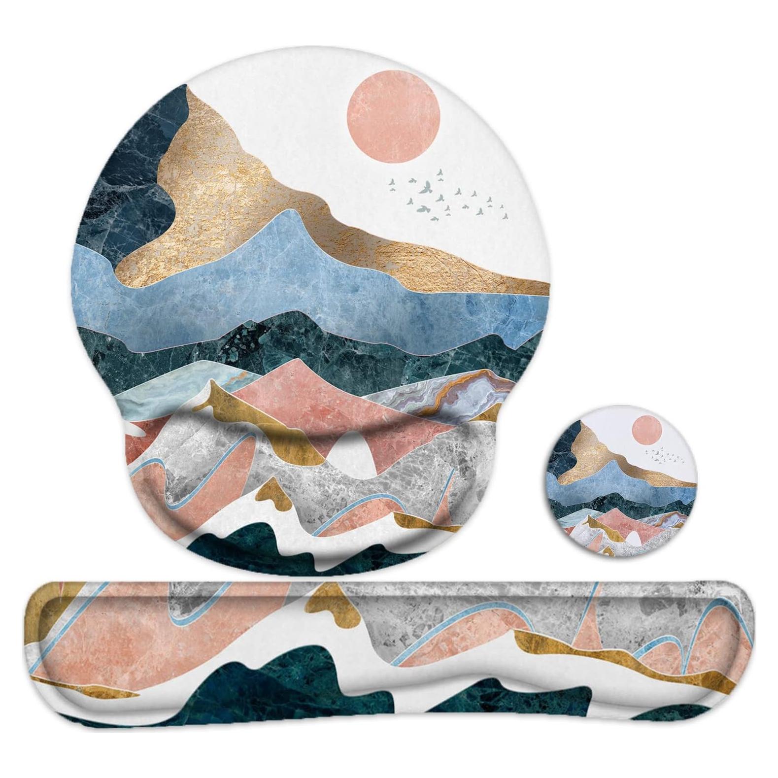 Reposamuñecas ergonómico U-Topest con alfombrilla de ratón