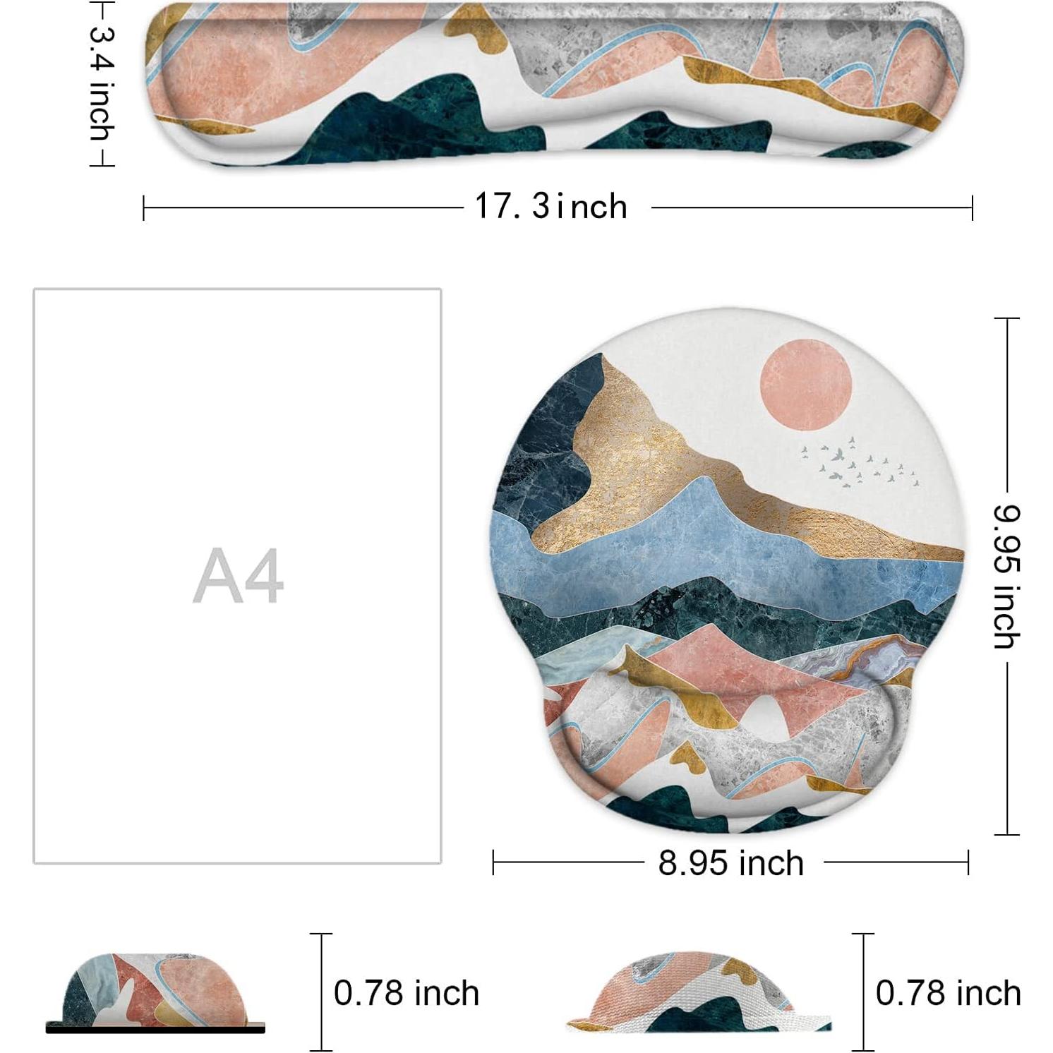 Reposamuñecas ergonómico U-Topest con alfombrilla de ratón