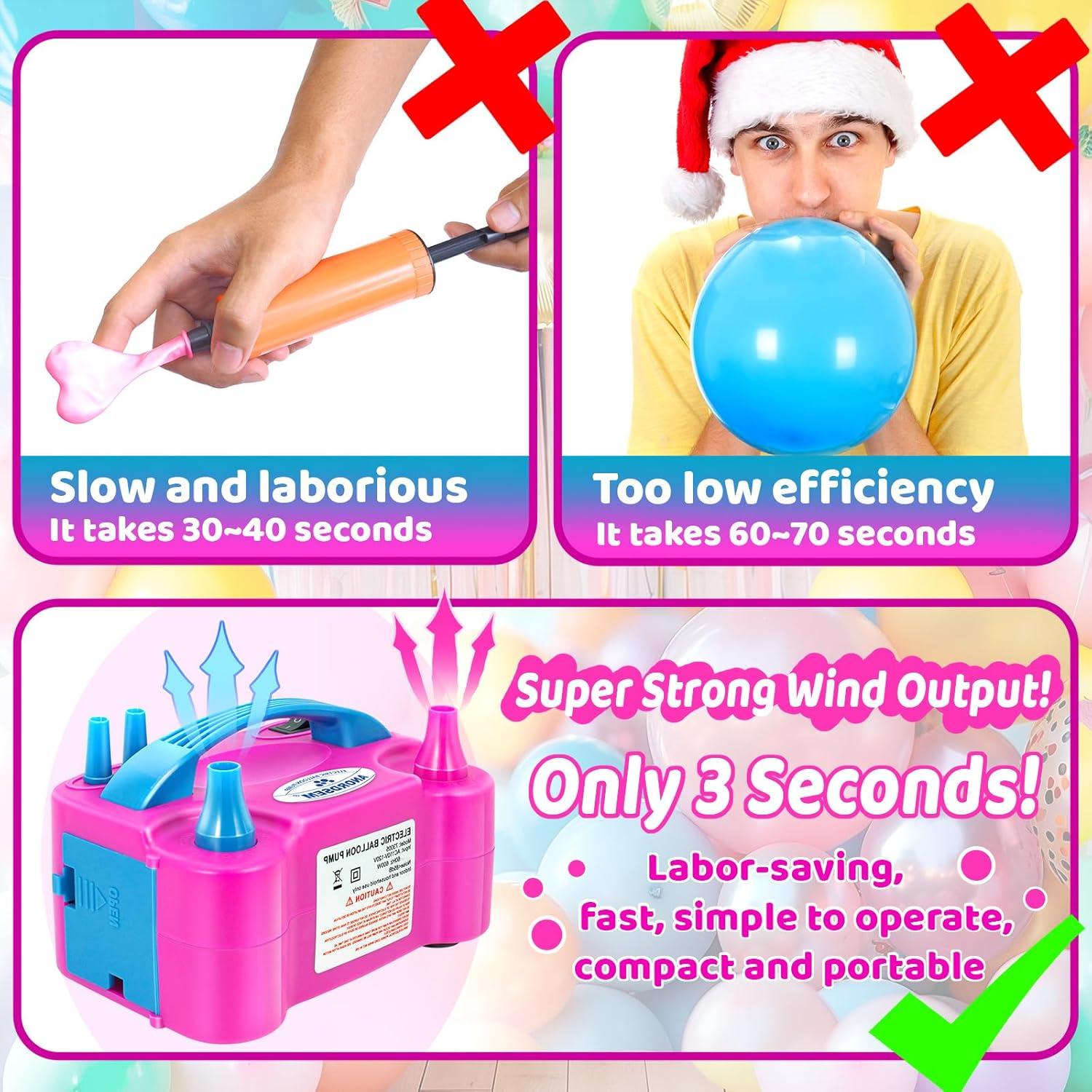 Bomba de Aire Eléctrica Anordsem para Inflar Globos Rápido