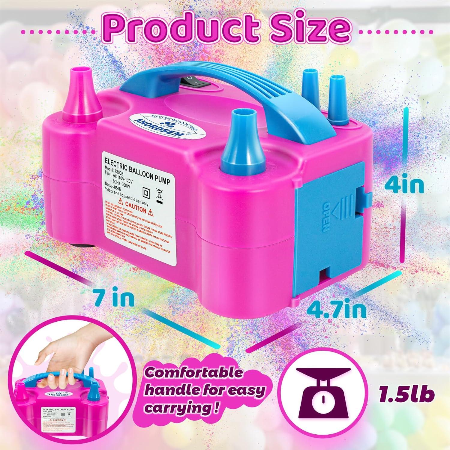 Bomba de Aire Eléctrica Anordsem para Inflar Globos Rápido