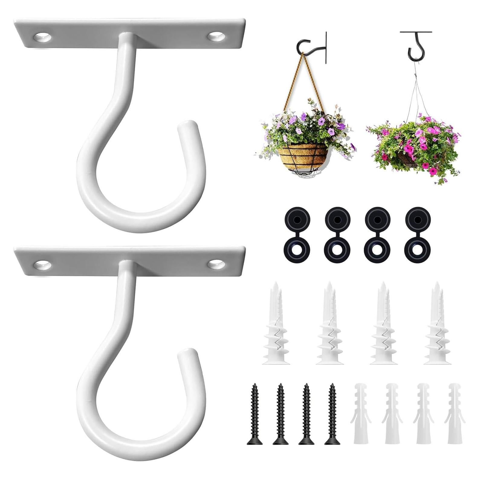 Ganchos de Techo AnDock 2Pack 2.5" para Plantas - Blanco