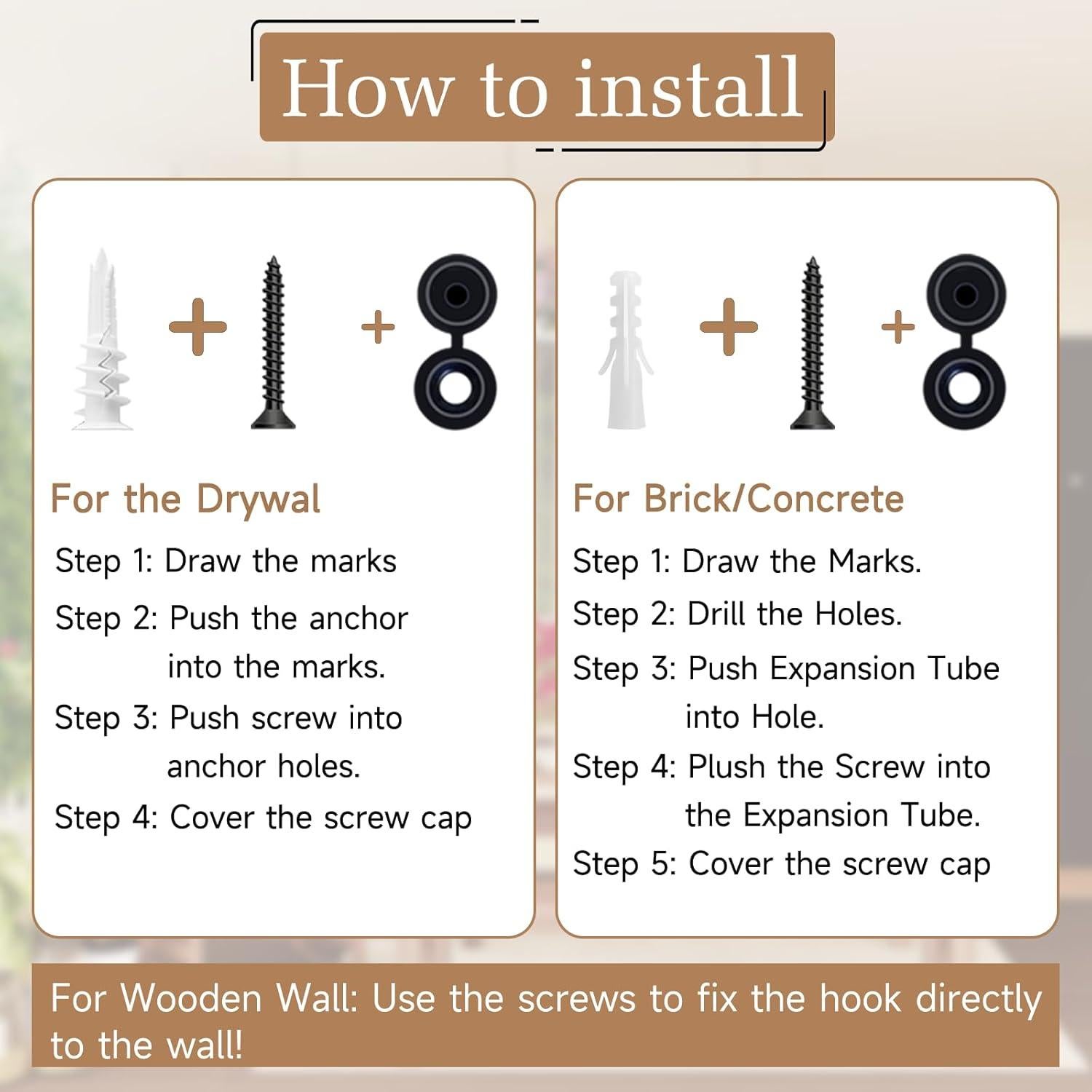 Ganchos de Techo AnDock 2Pack 2.5" para Plantas - Blanco