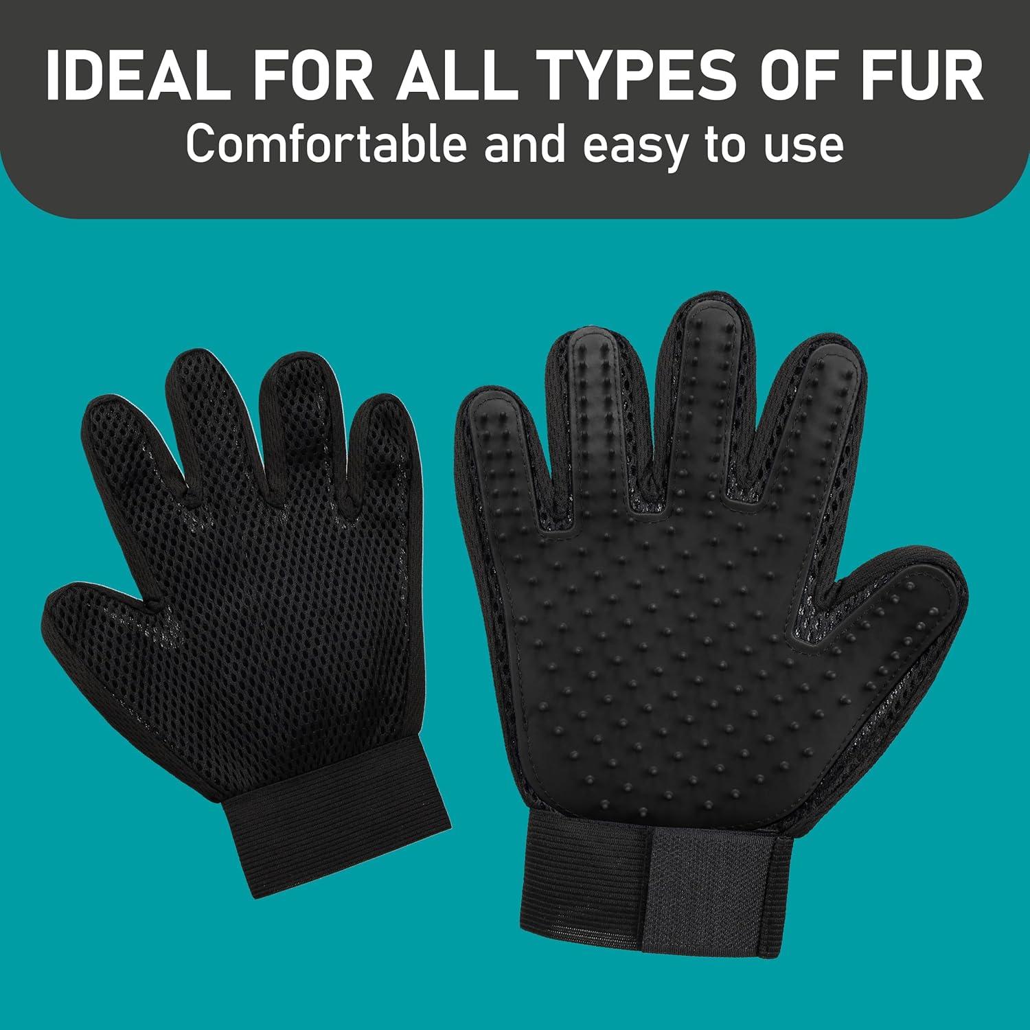 Guantes de Aseo para Mascotas Maxpower Planet - Negro