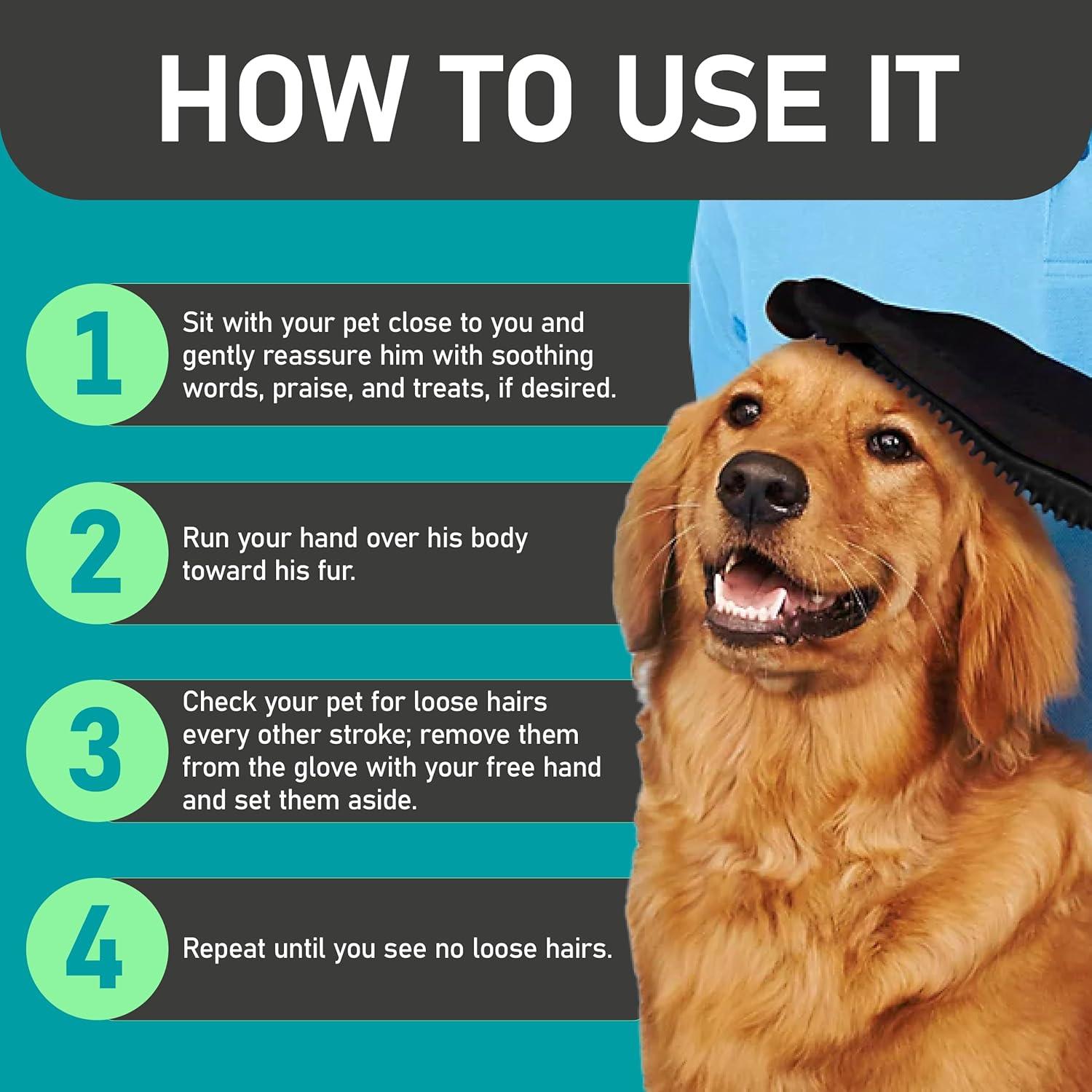 Guantes de Aseo para Mascotas Maxpower Planet - Negro