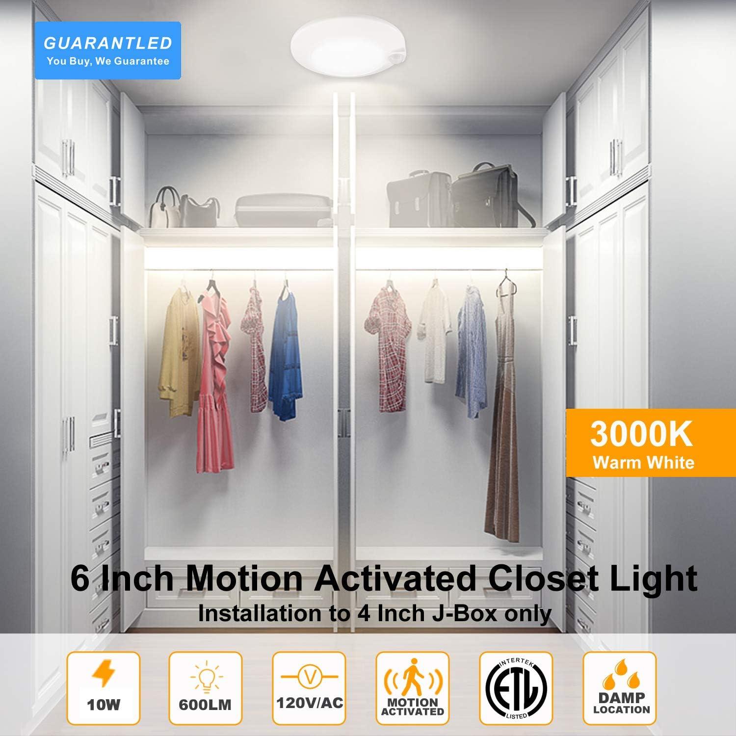 Luz de Techo LED con Sensor de Movimiento GUARANTLED 10W 3000K