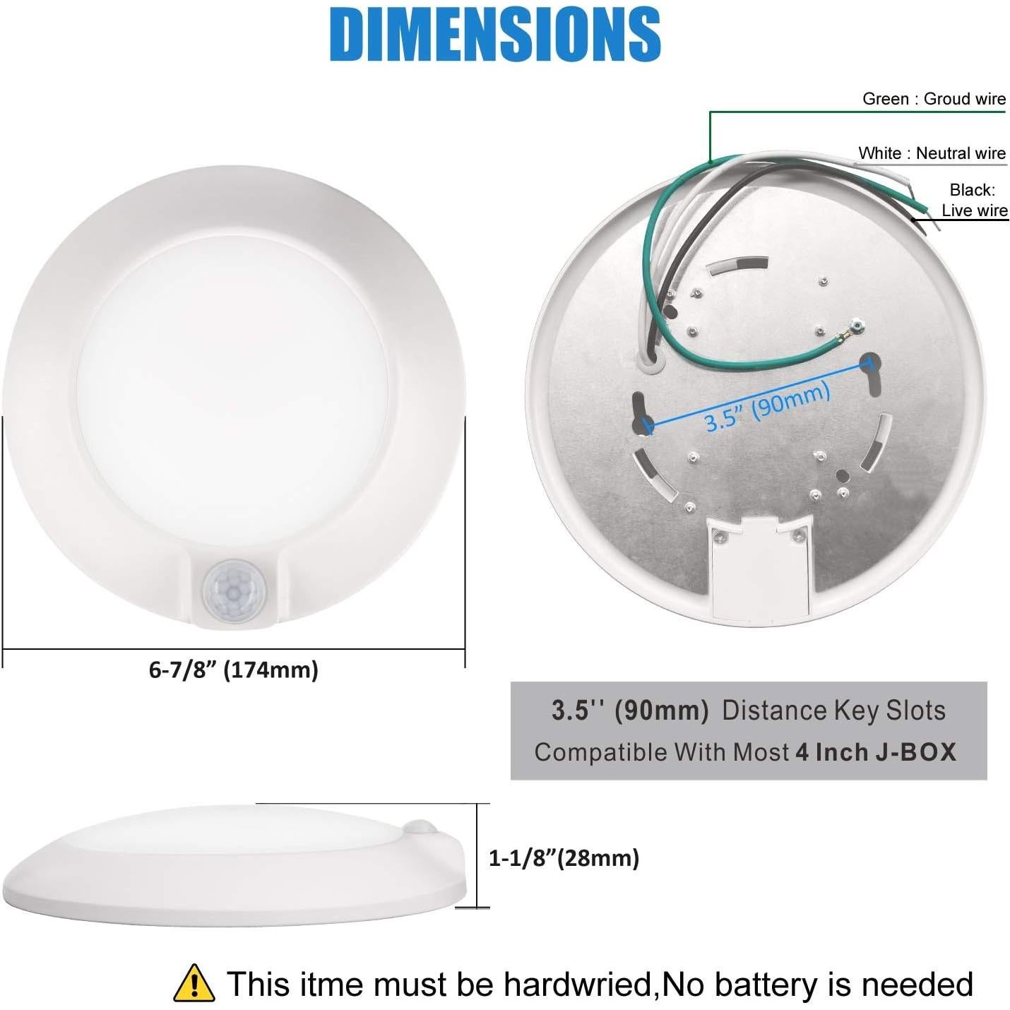 Luz de Techo LED con Sensor de Movimiento GUARANTLED 10W 3000K