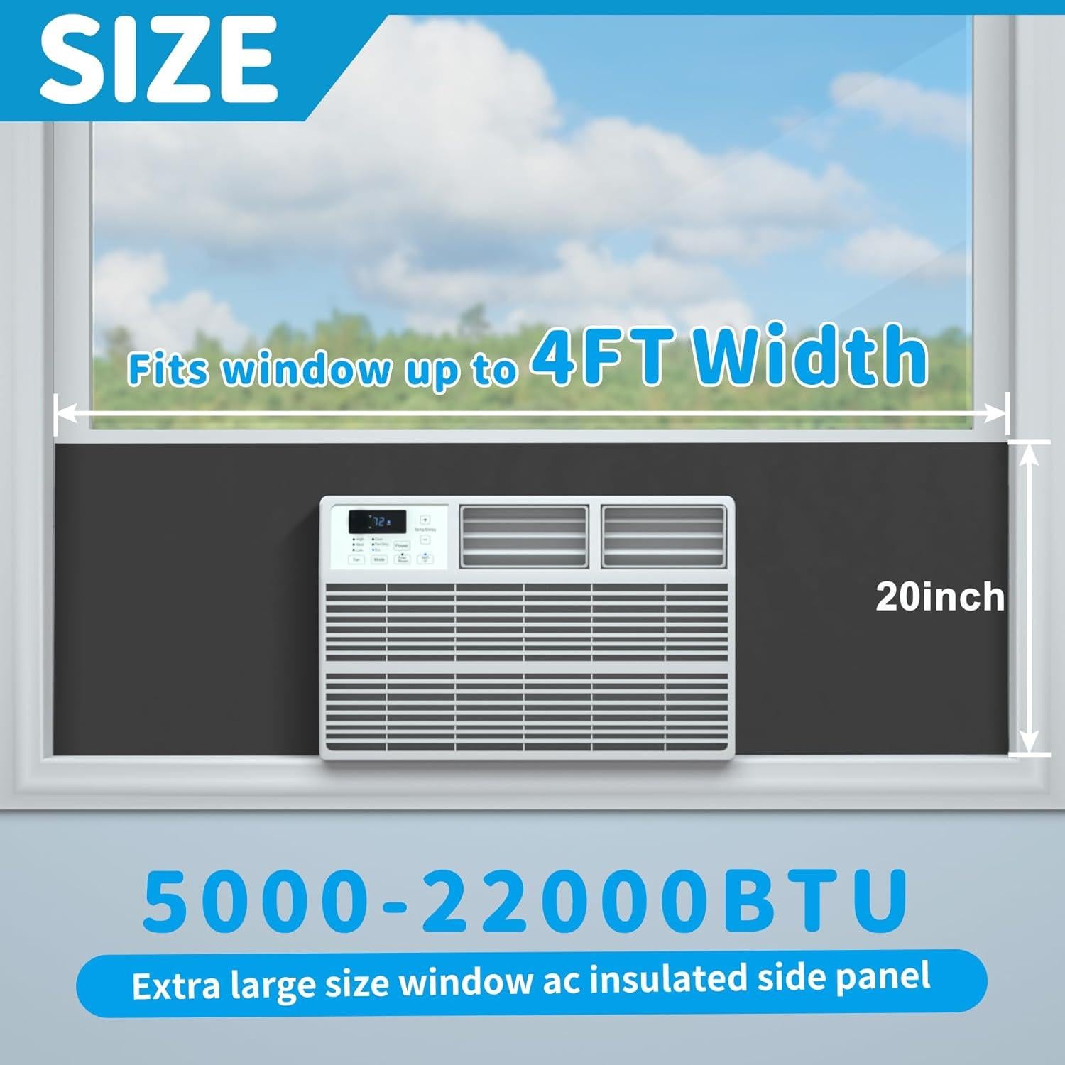 Paneles Laterales de Aire Acondicionado Air Jade 121.92 cm Negro