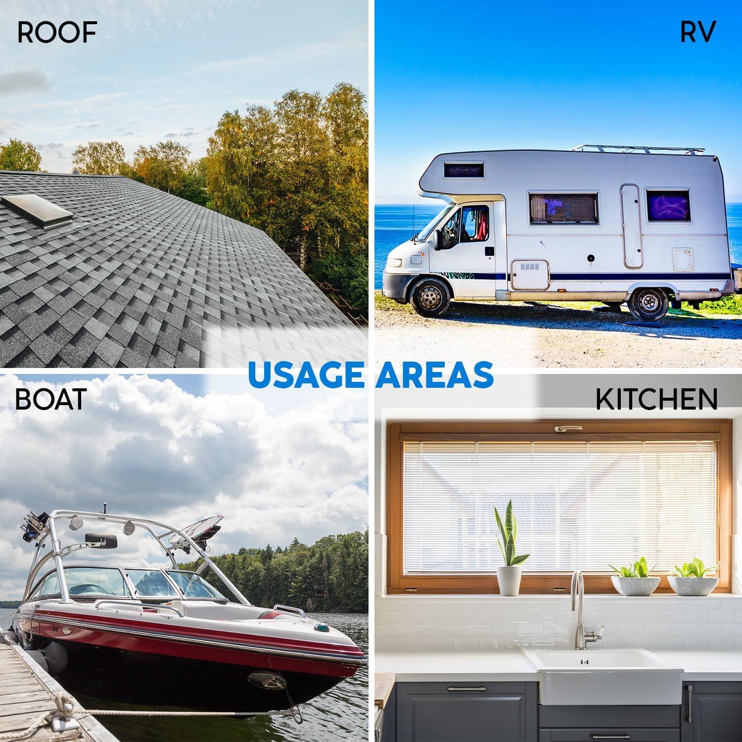 Cinta de Sellado Butílica Canopus Negra 1.9 cm x 9.14 m Impermeable