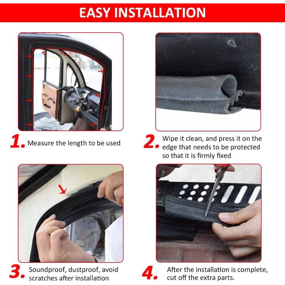 Tira de Sello para Puertas de Automóviles DGSL 3.05m Goma