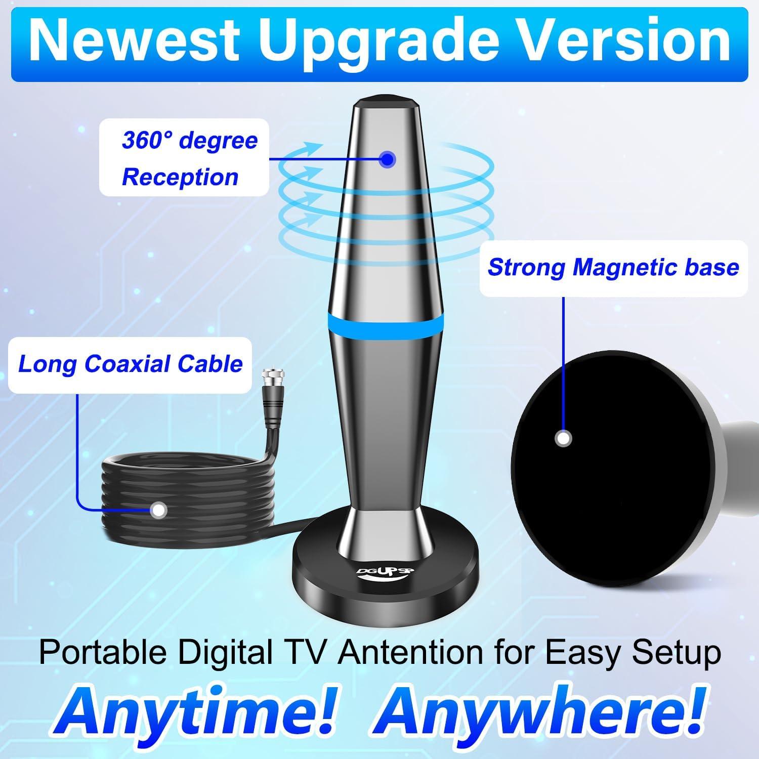 Antena Digital para TV Interior DGUPSP 4K HD Recepción 360°