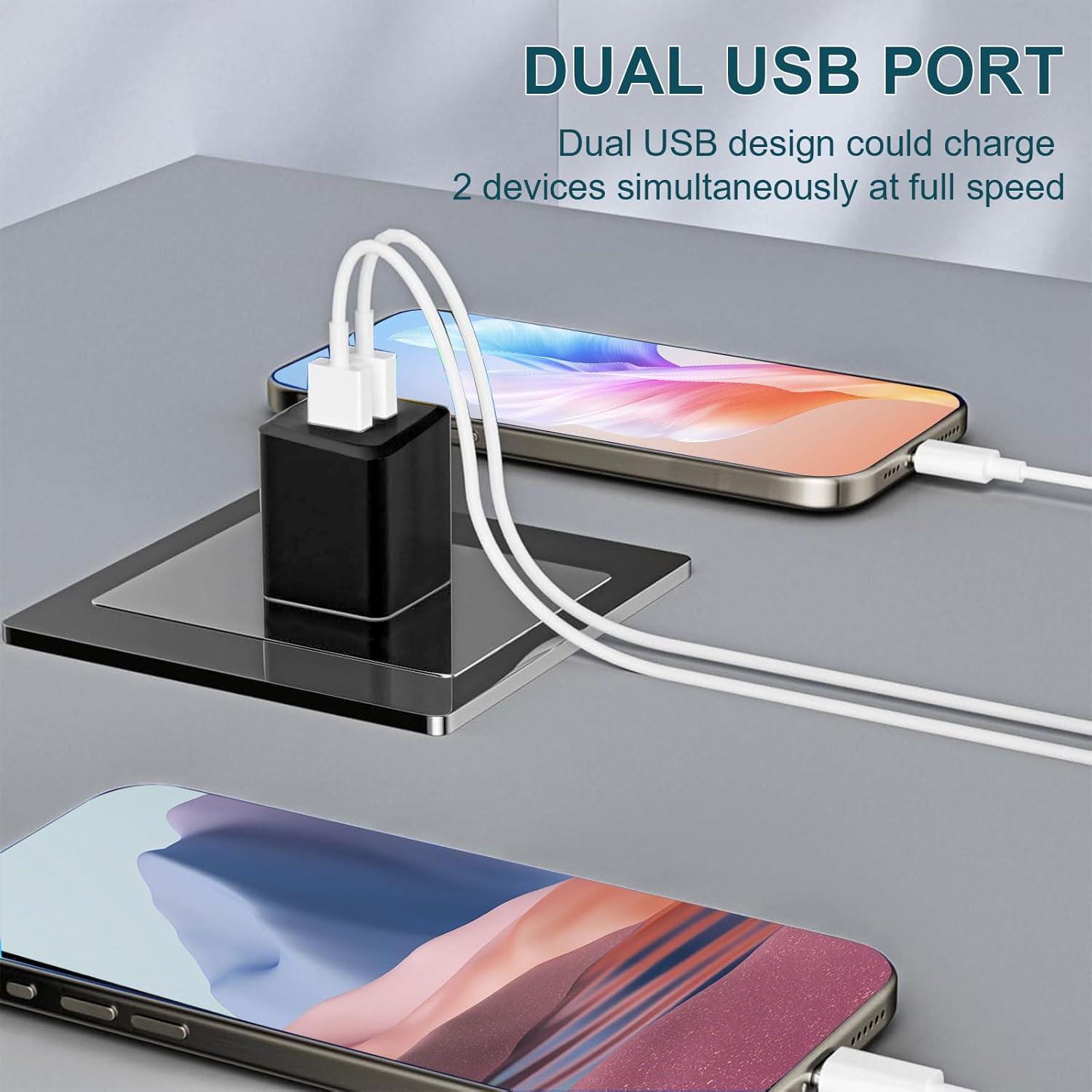 Cargador de Pared USB Doble Puerto 3 Pack Blanco SHENZHEN