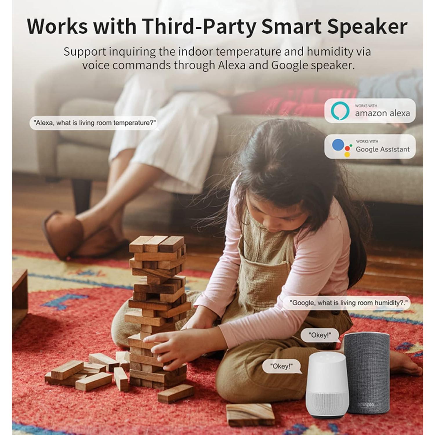 Termómetro Higrómetro WiFi RISOON con App Tuya y Alexa