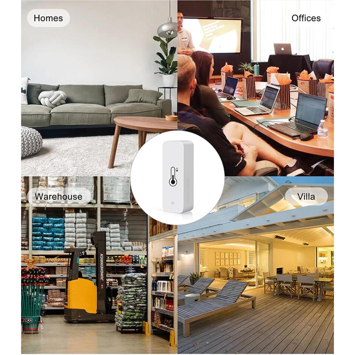 Termómetro Higrómetro WiFi RISOON con App Tuya y Alexa