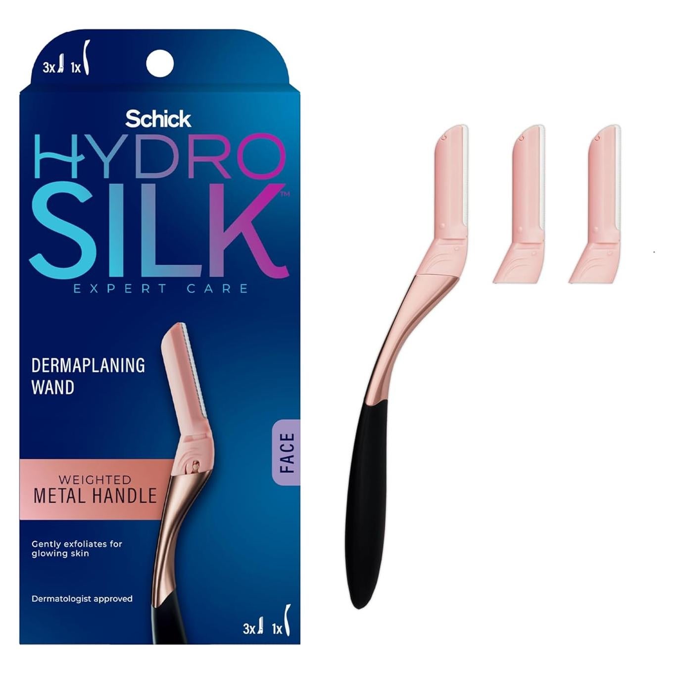 Herramienta de Dermaplaning Schick Hydro Silk con 3 Cuchillas