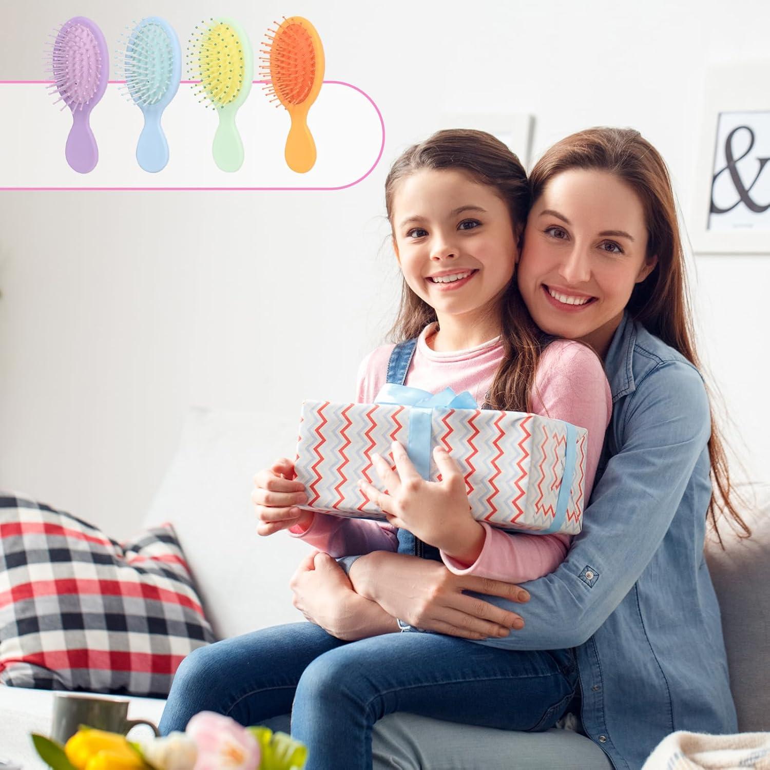 Paquete de 12 Mini Cepillos Desenredantes ANABIUP para Viaje