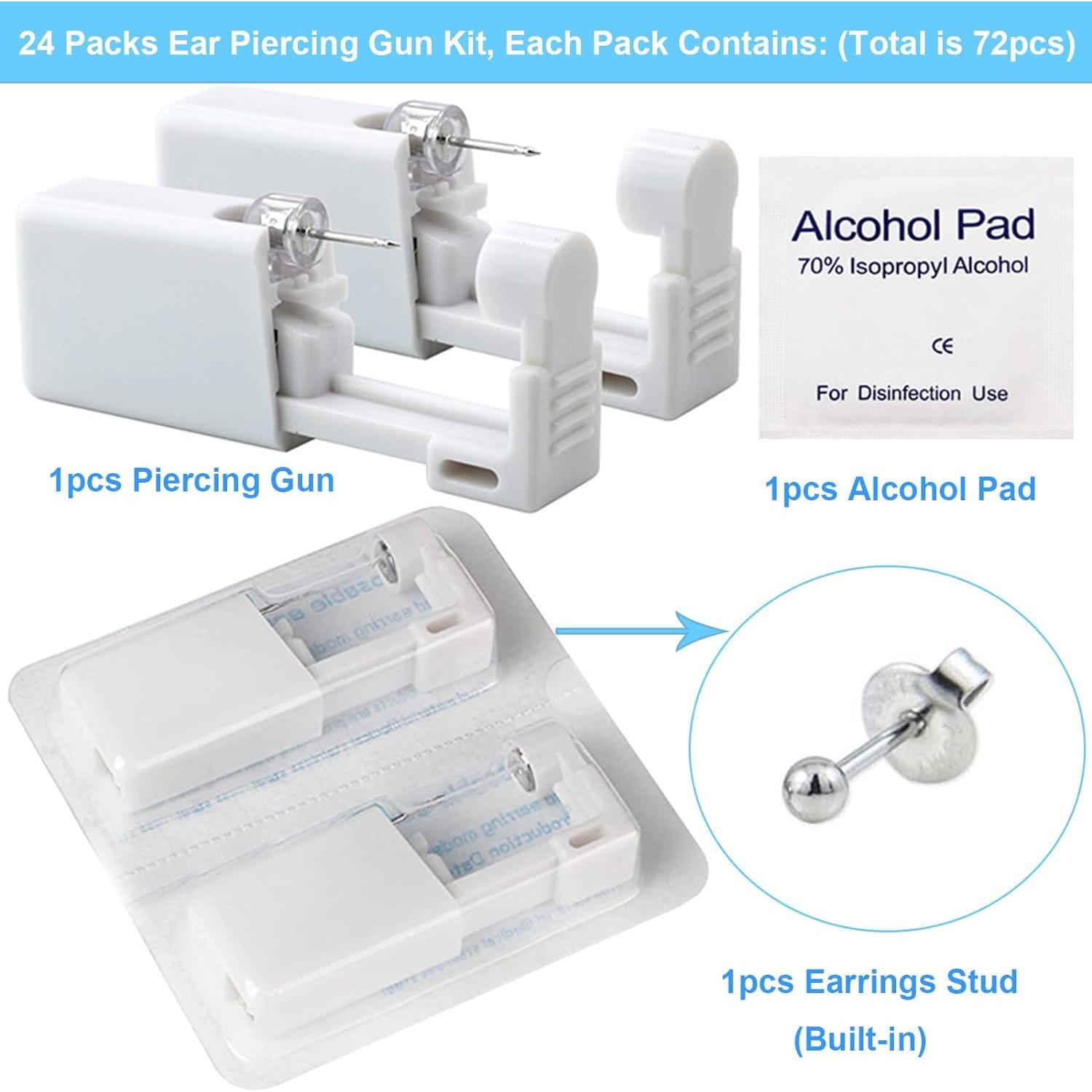 Kit de Perforación de Orejas Judero 72 Piezas - Autoperforante