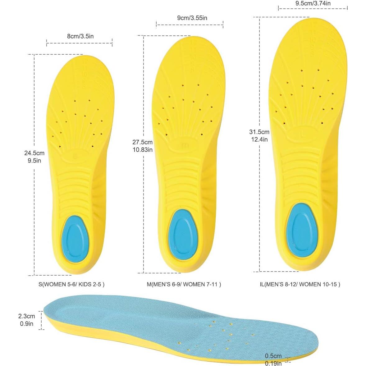 Plantillas de espuma viscoelástica PU Shenghuang - S (Mujeres 35-36 / Niños 32-34)