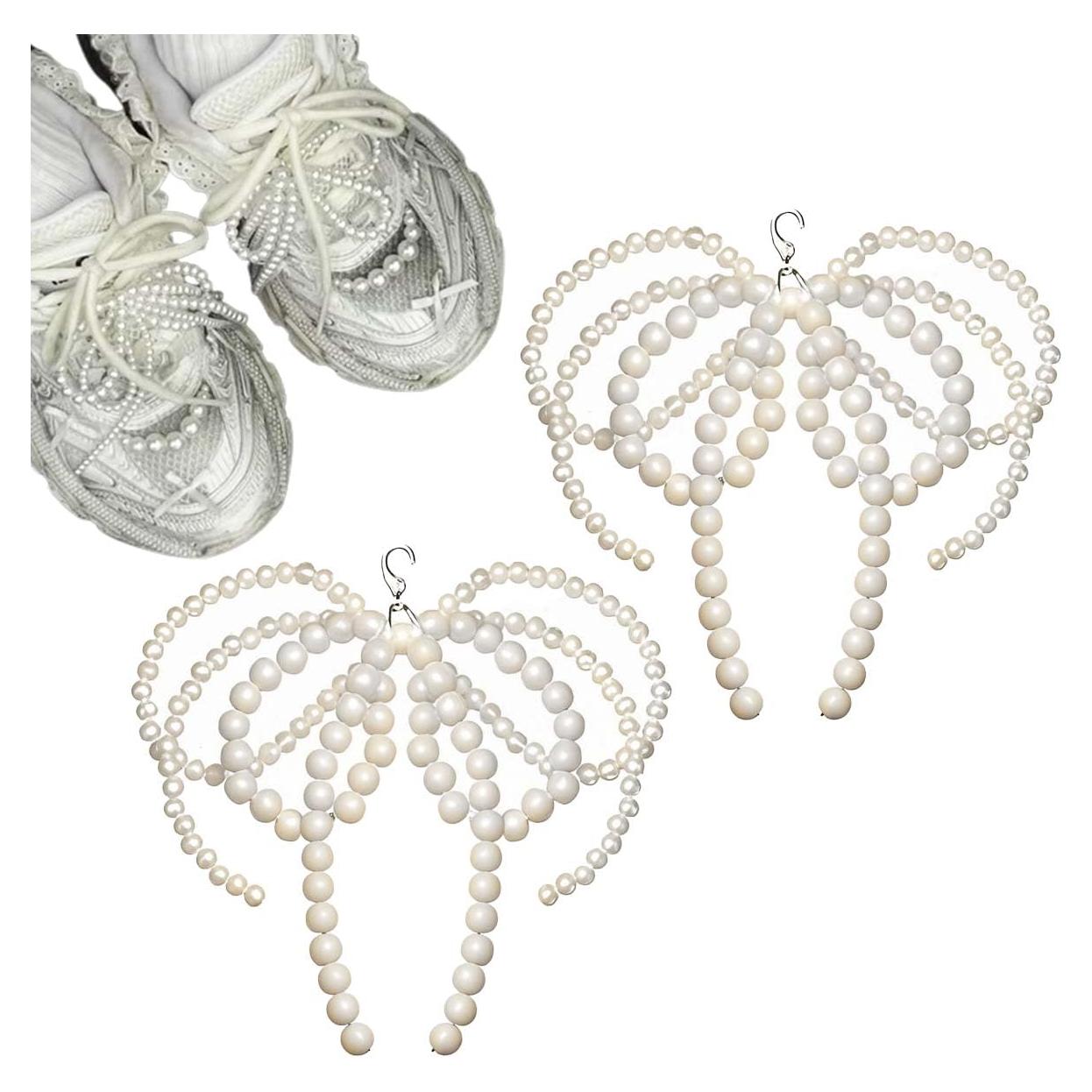 2 Piezas Charms de Perlas para Decoración de Zapatos Mujeres