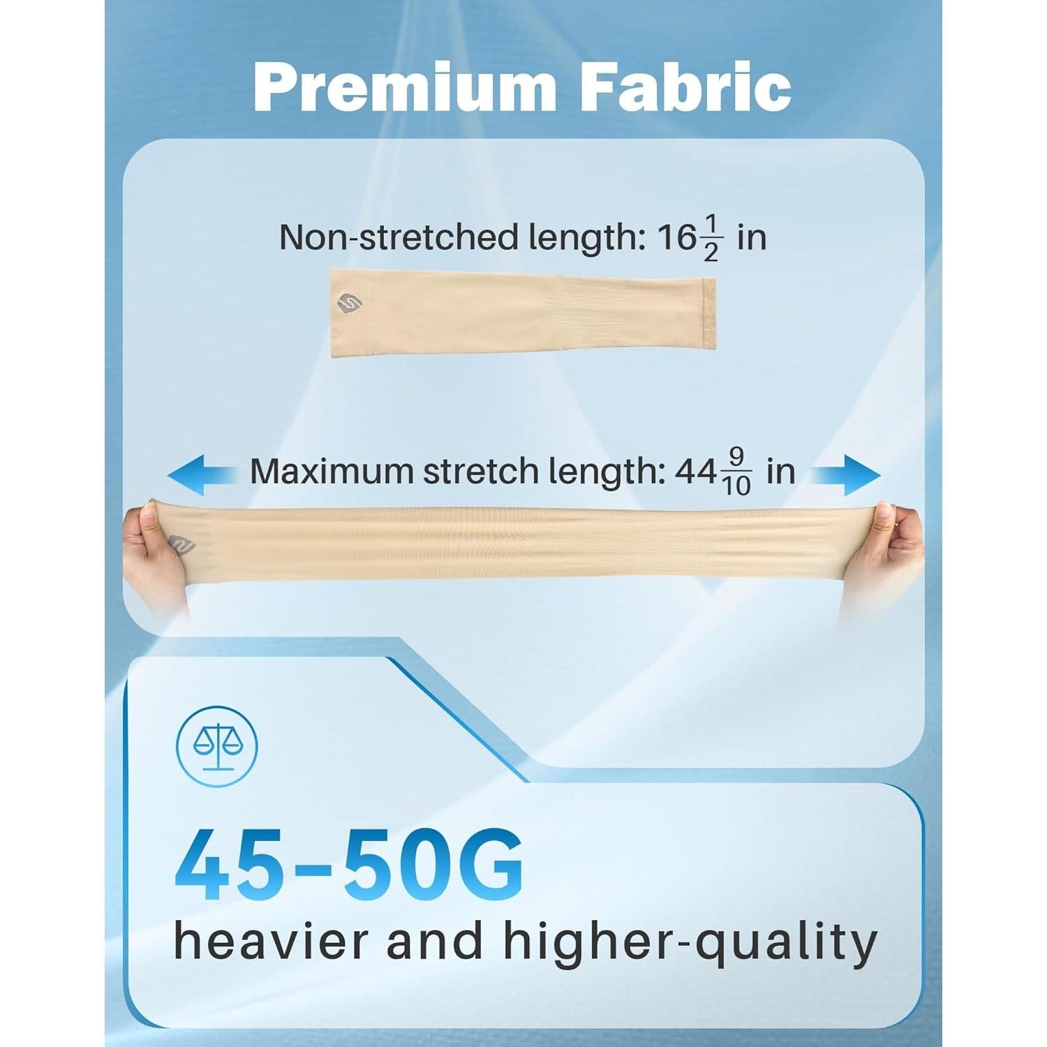 Mangas de Compresión UV para Brazo Shinymod - Unisex Beige