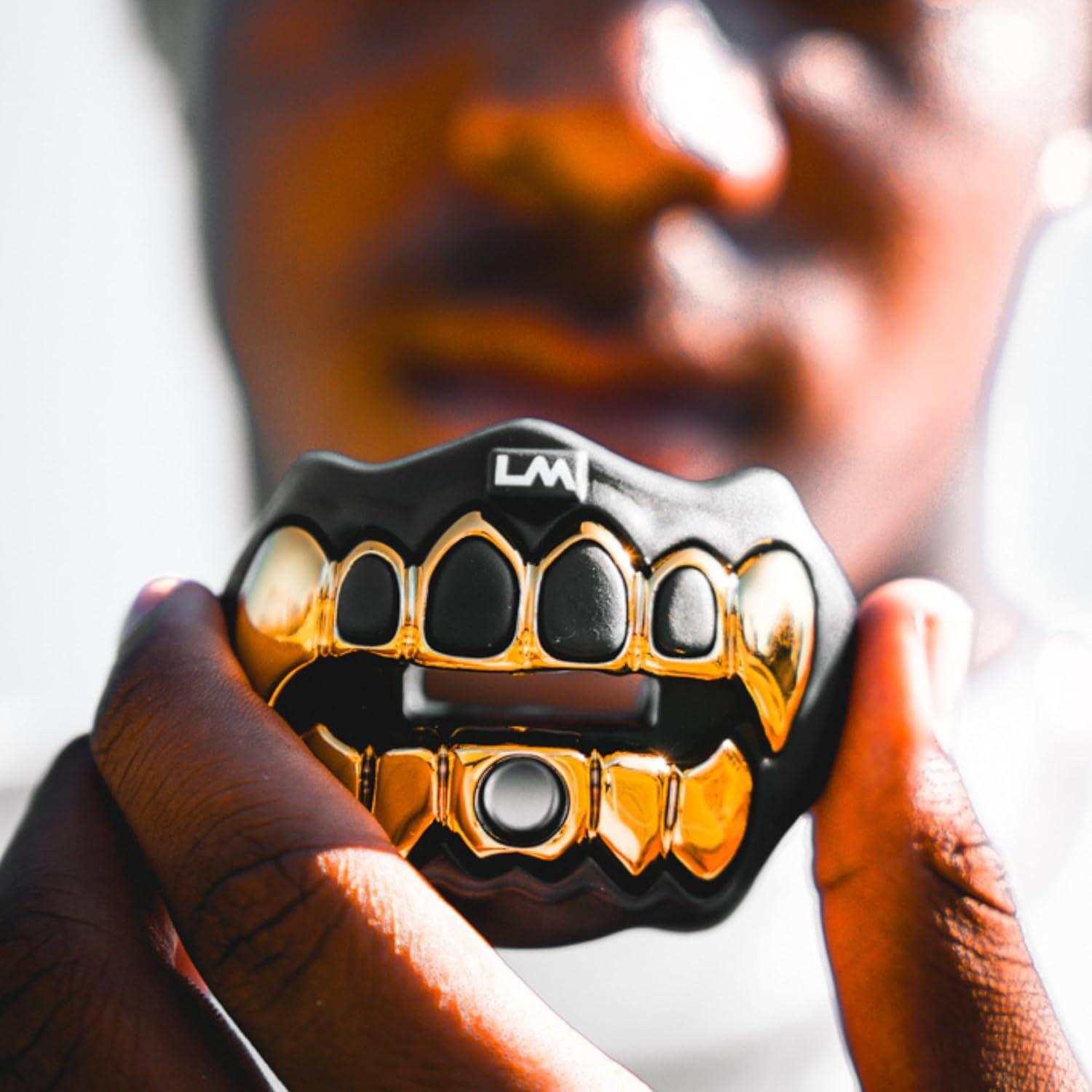 Protector Bucal Loudmouth 3D Grillz Cromo Negro/Dorado