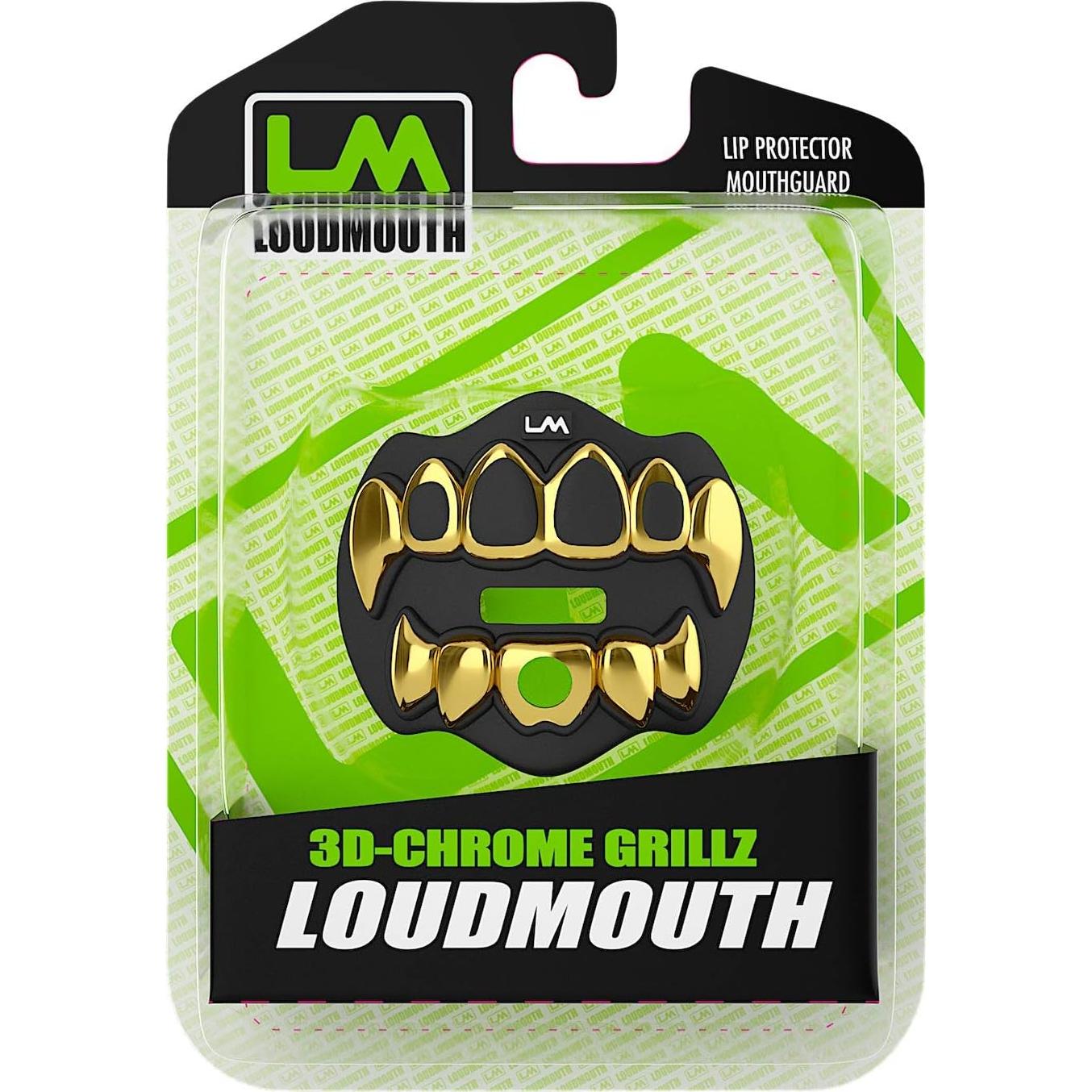 Protector Bucal Loudmouth 3D Grillz Cromo Negro/Dorado