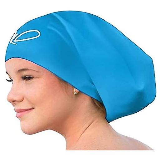 Gorro de Natación Grande Lahtak Silicona Aqua Blue - Antifugas
