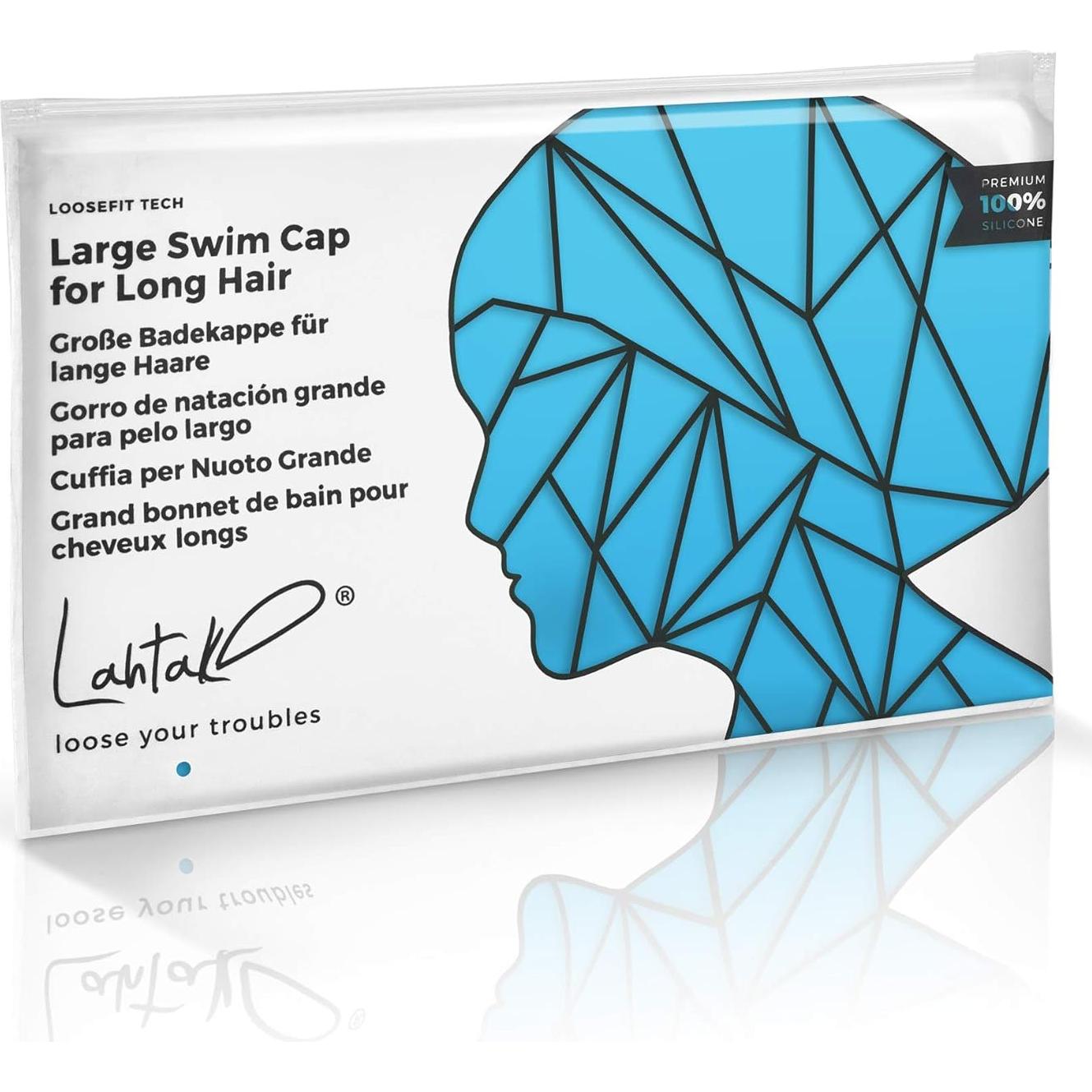 Gorro de Natación Grande Lahtak Silicona Aqua Blue - Antifugas