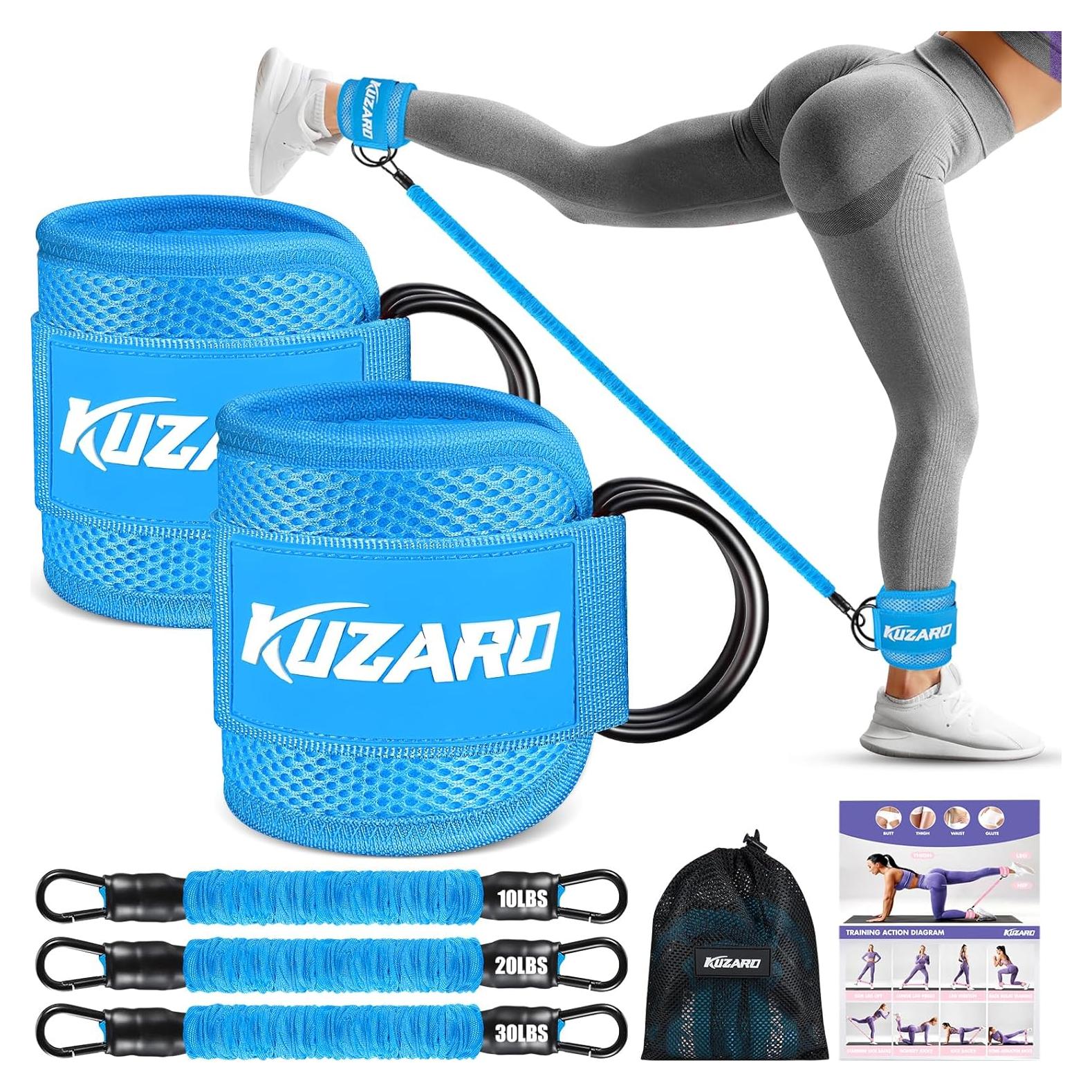 Bandas de Resistencia para Tobillos KUZARO - 3 Niveles 4.5-13.6 kg